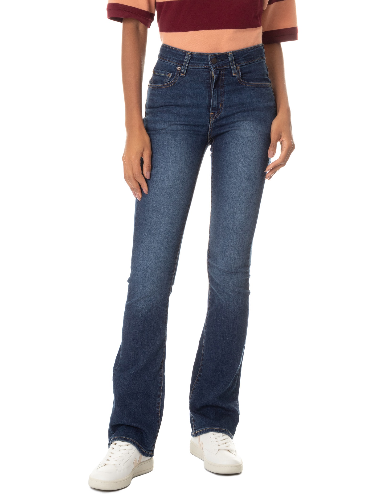 Calça Feminina 725 High Rise Bootcut Azul Levi's