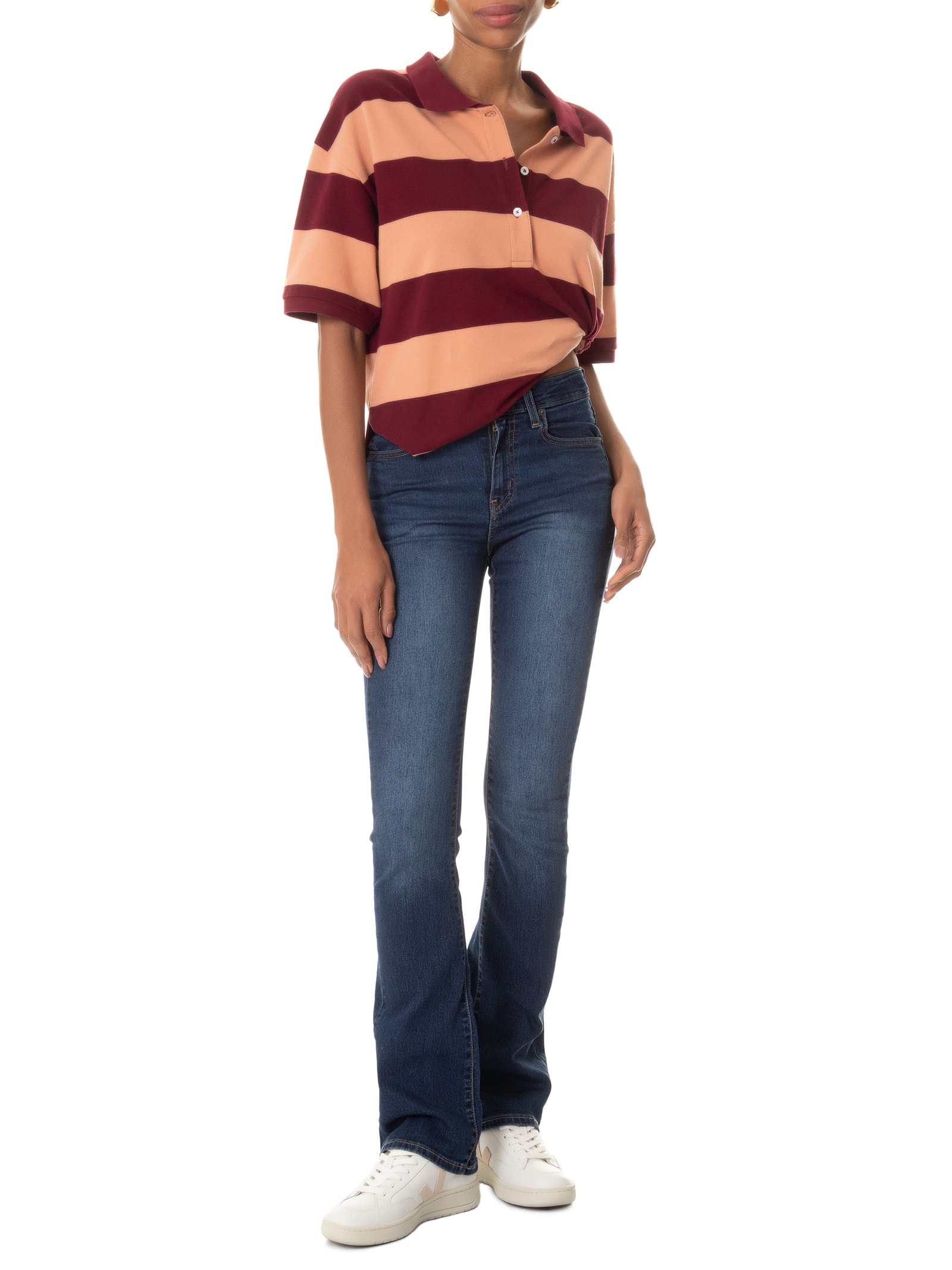 Calça Feminina 725 High Rise Bootcut Azul Levi's