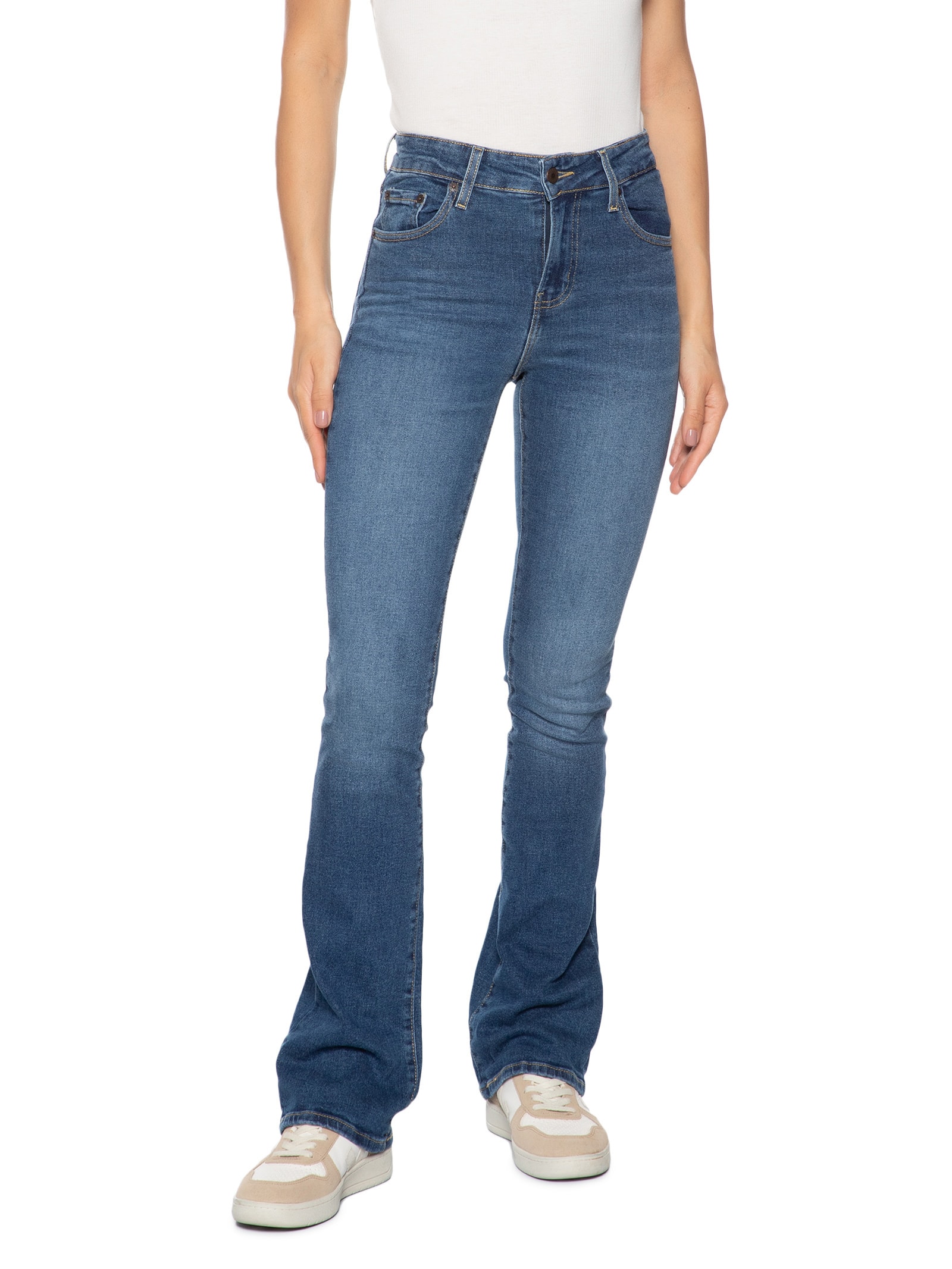 Calça Feminina 725 High Rise Bootcut Azul Levi's