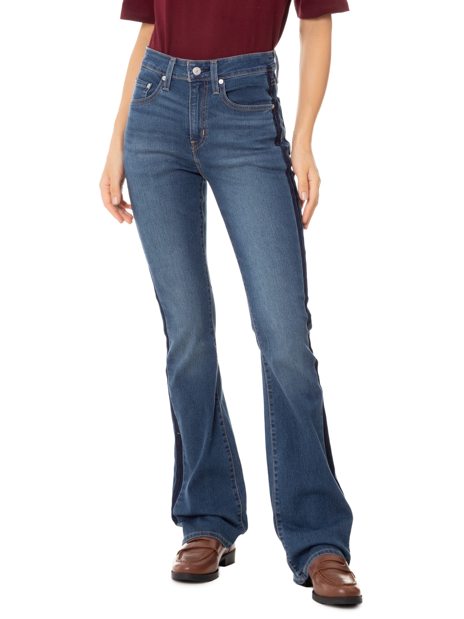 Calça Feminina 725 High Rise Bootcut Azul Levi's