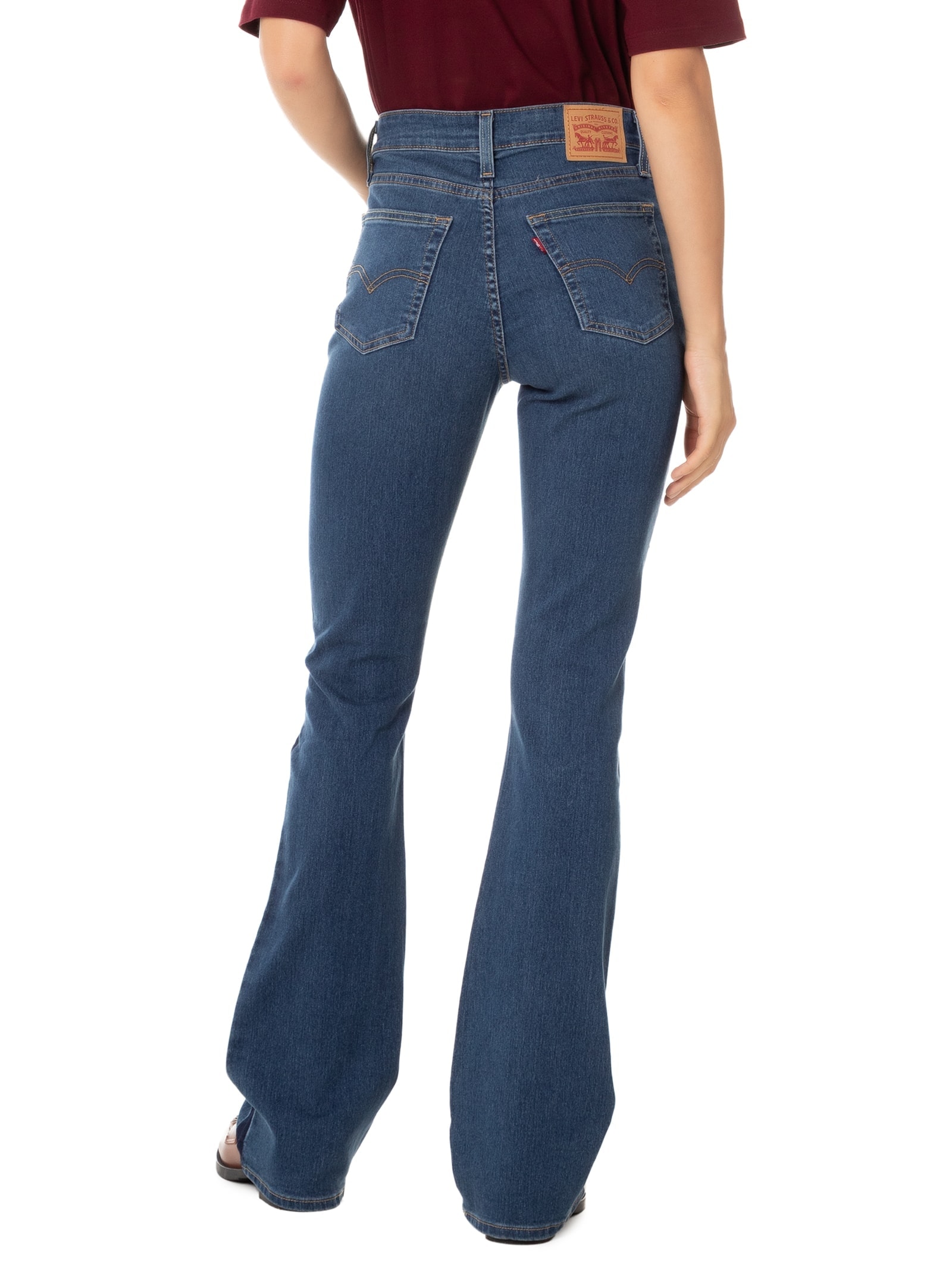 Calça Feminina 725 High Rise Bootcut Azul Levi's