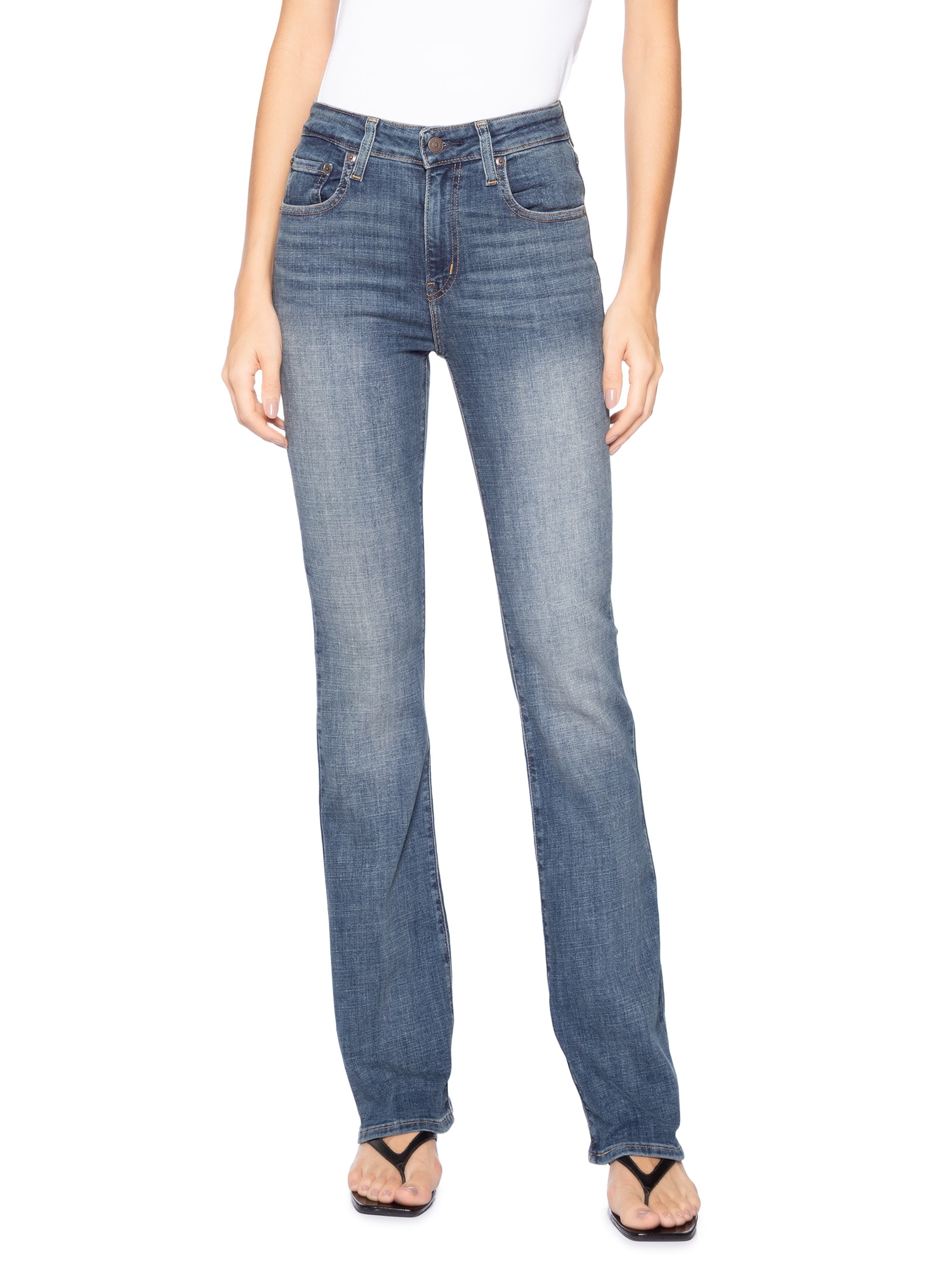 Calça Feminina 725 High Rise Bootcut Azul Levi's