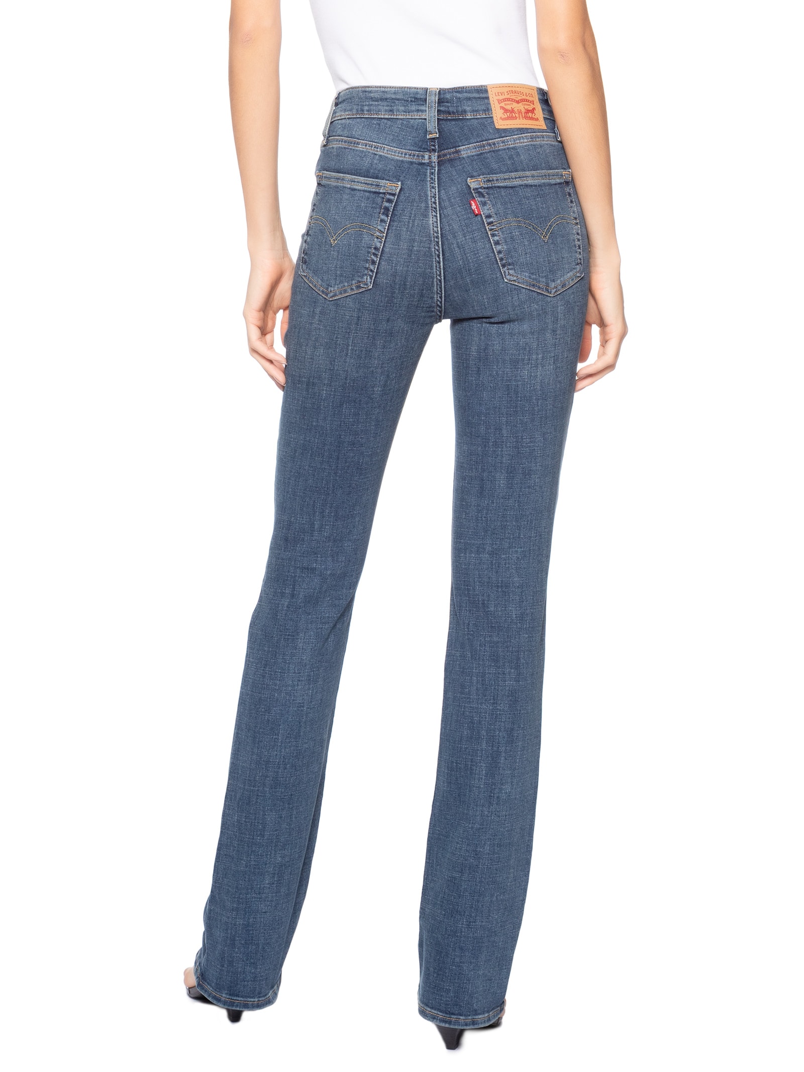 Calça Feminina 725 High Rise Bootcut Azul Levi's