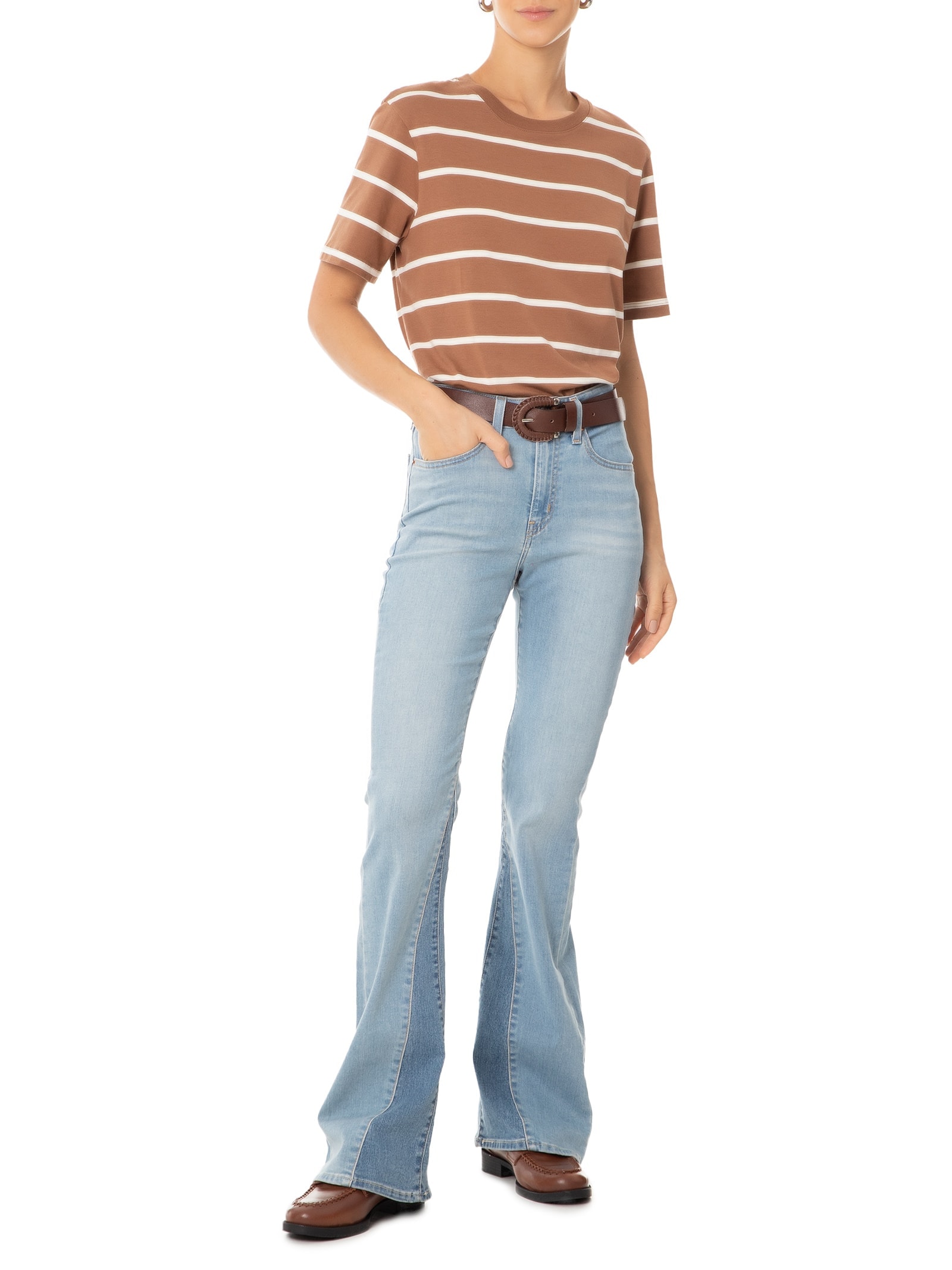 Calça Feminina 726 Hr Flare Layered Azul Levi's