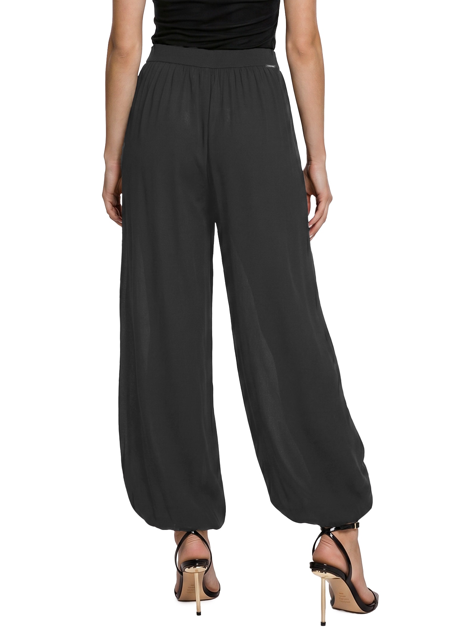 Calça Feminina Aladim Com Franzido Preto My Favorite