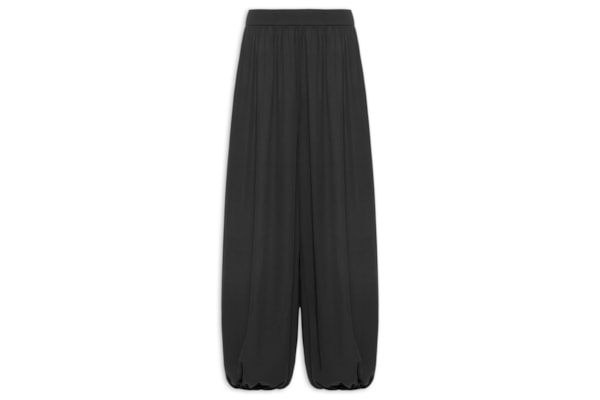 Calça Feminina Aladim Com Franzido - Preto
