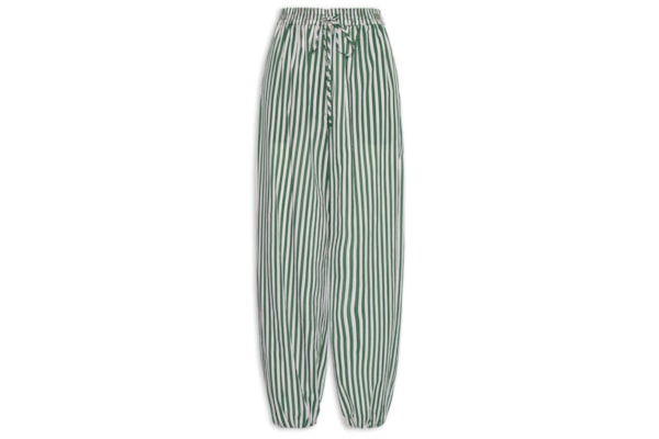 Calça Feminina Aladim de Voil Listrada - Verde