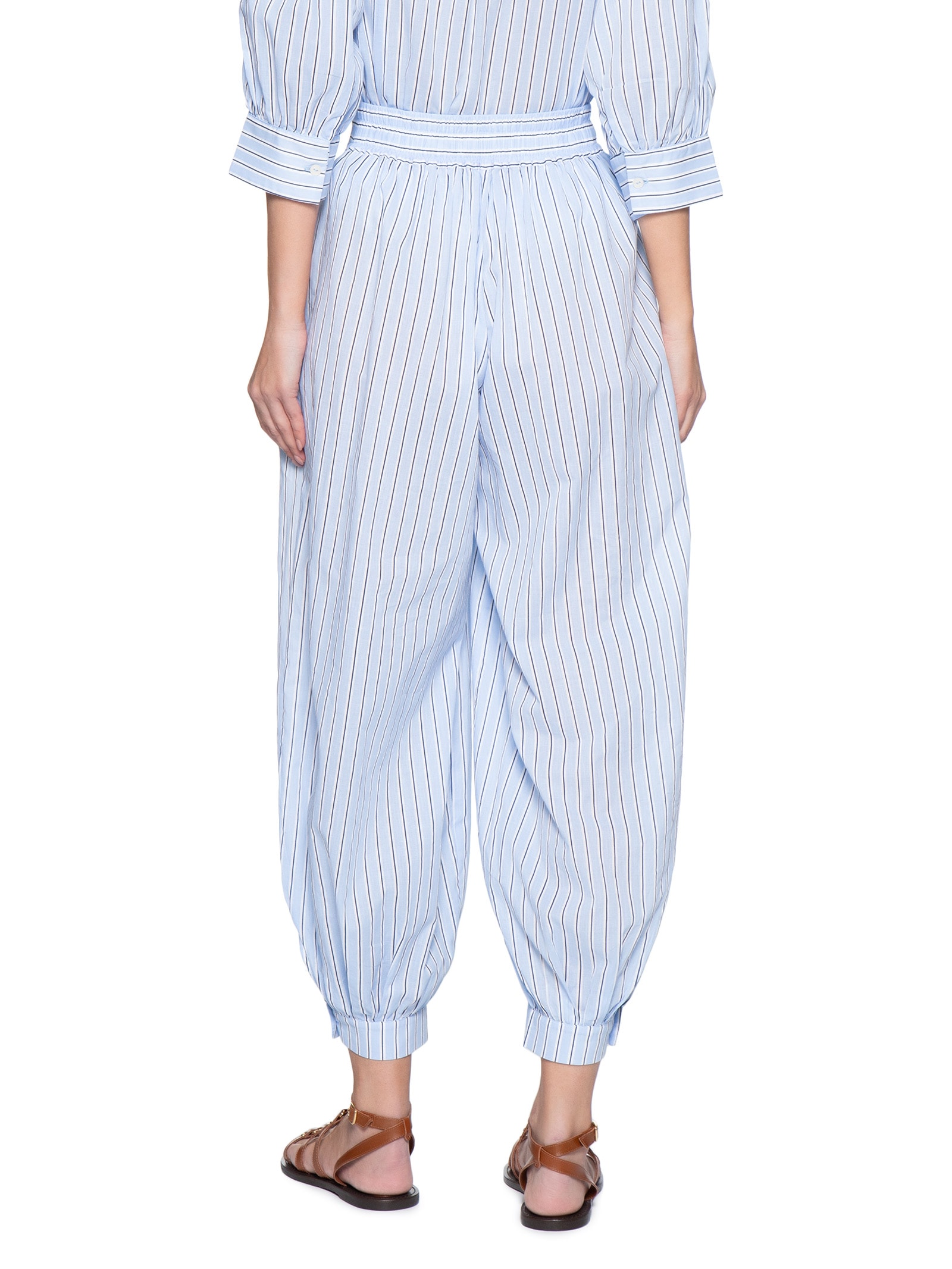 Calça Feminina Aladim Estampa Listra Litoral Azul Dress To