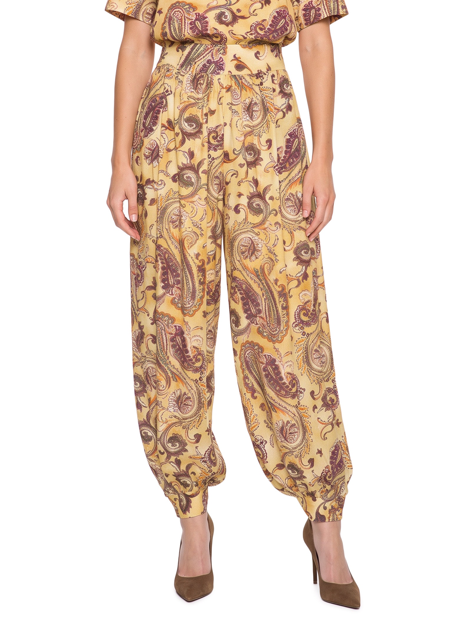 Calça Feminina Aladim Estampada Amarelo Lança Perfume