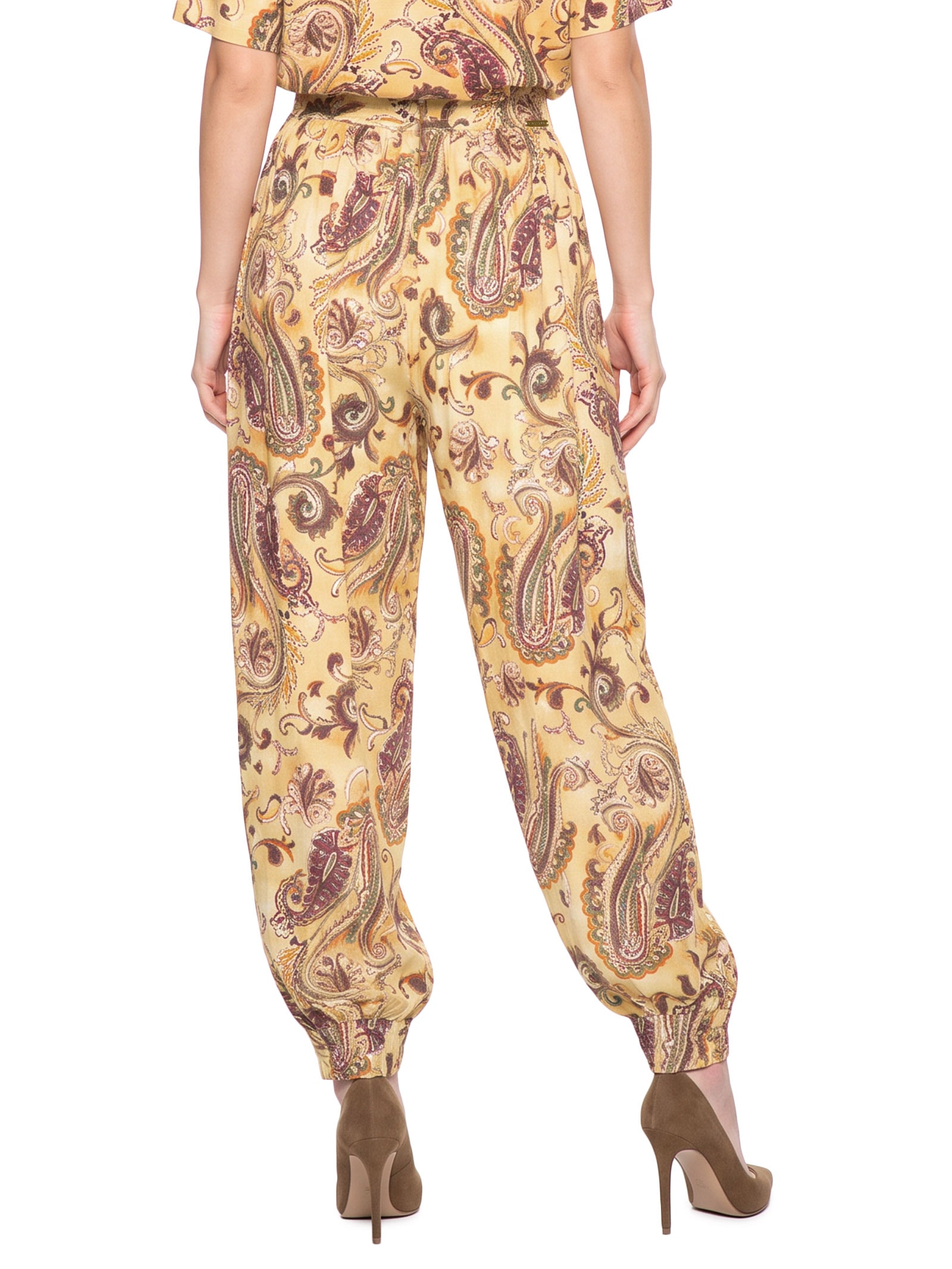 Calça Feminina Aladim Estampada Amarelo Lança Perfume