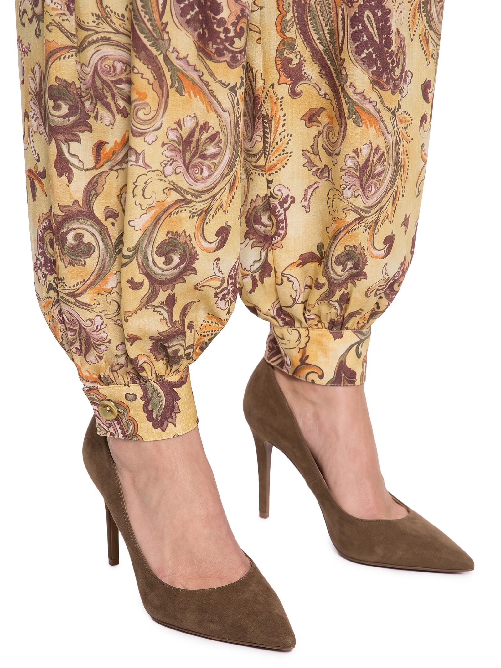 Calça Feminina Aladim Estampada Amarelo Lança Perfume