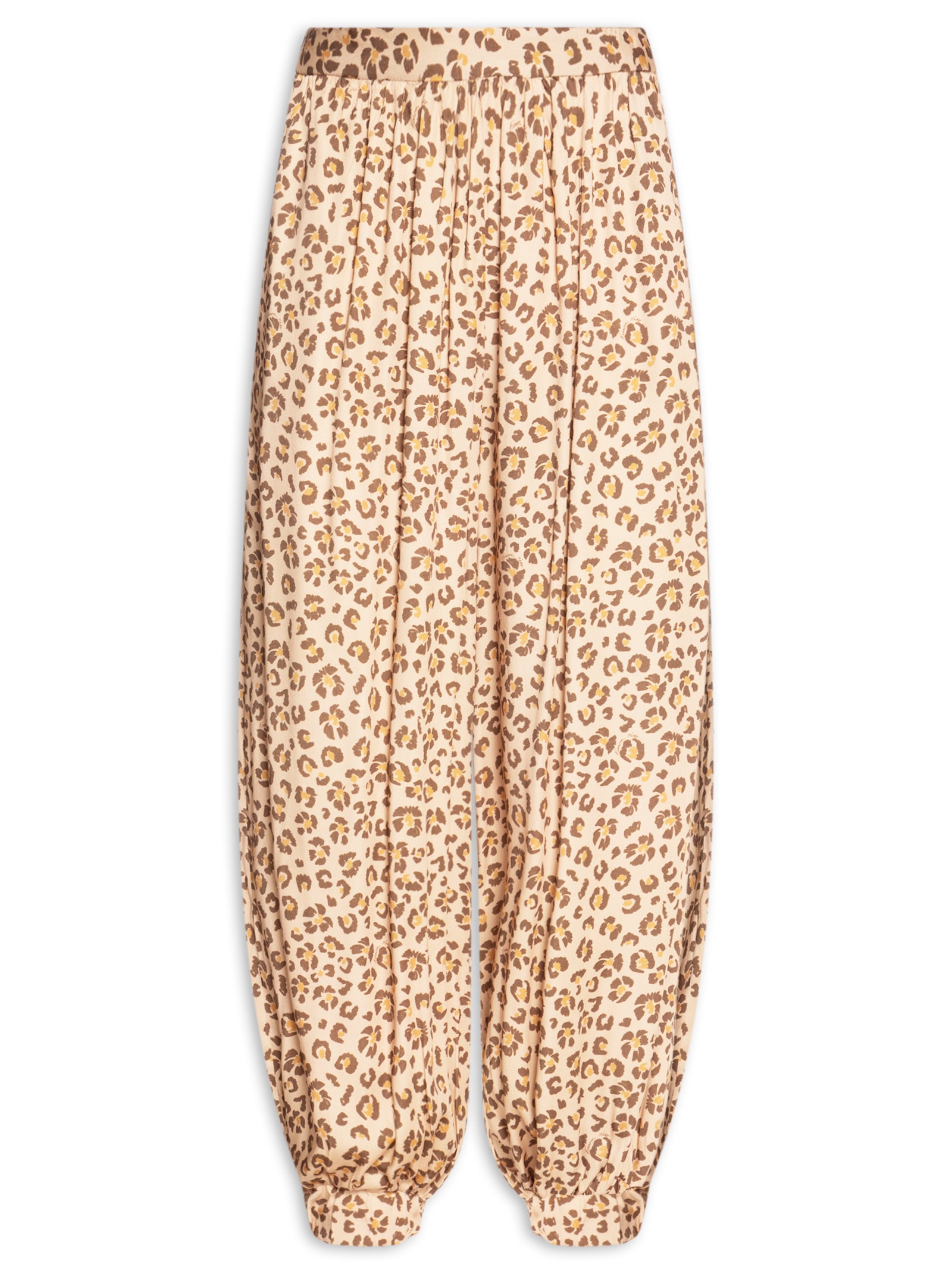 Calça Feminina Aladim Onça Floral Marrom Farm