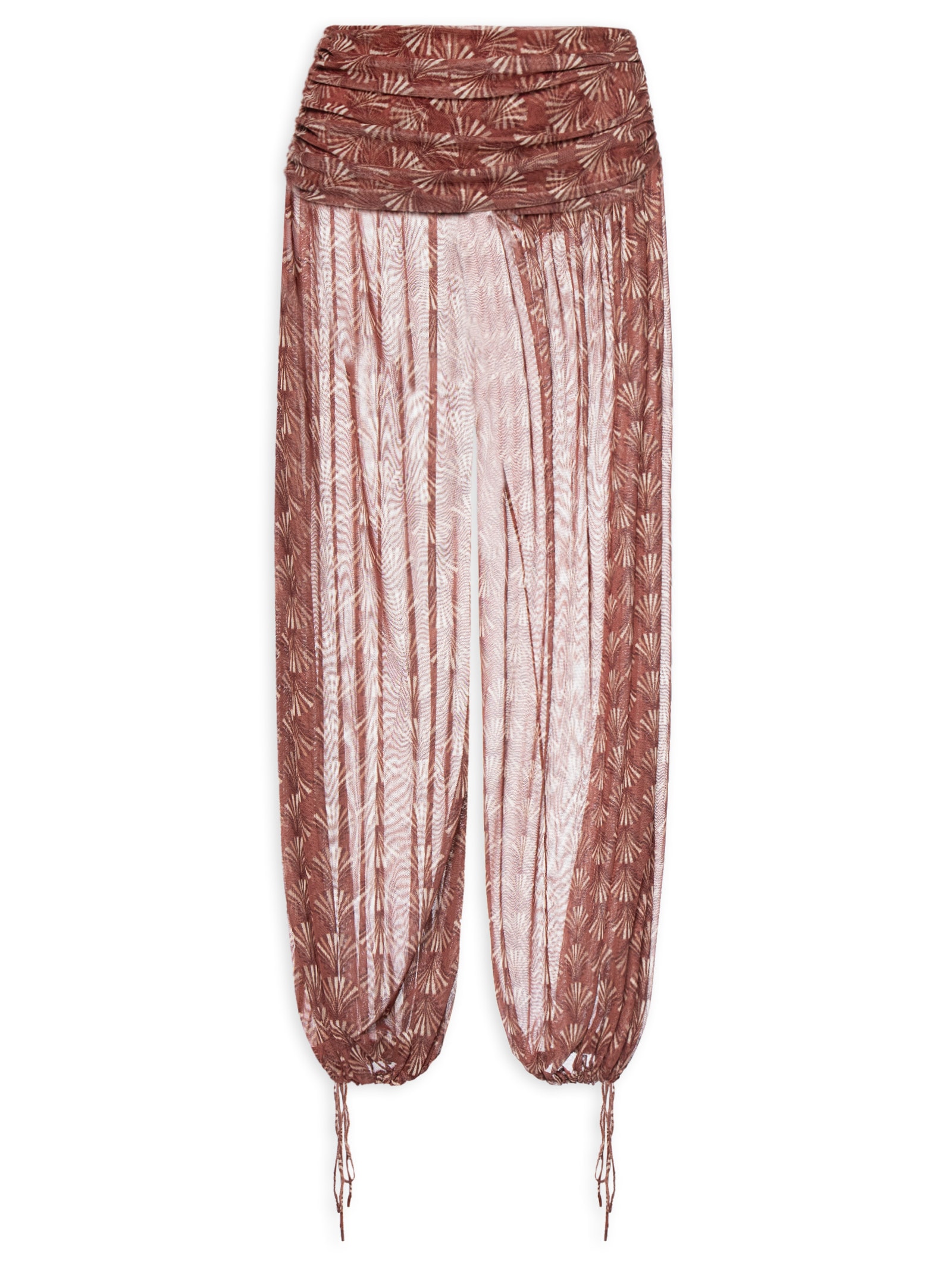 Calça Feminina Aladim Pantalona Estampa Conchário Vermelho Dress To