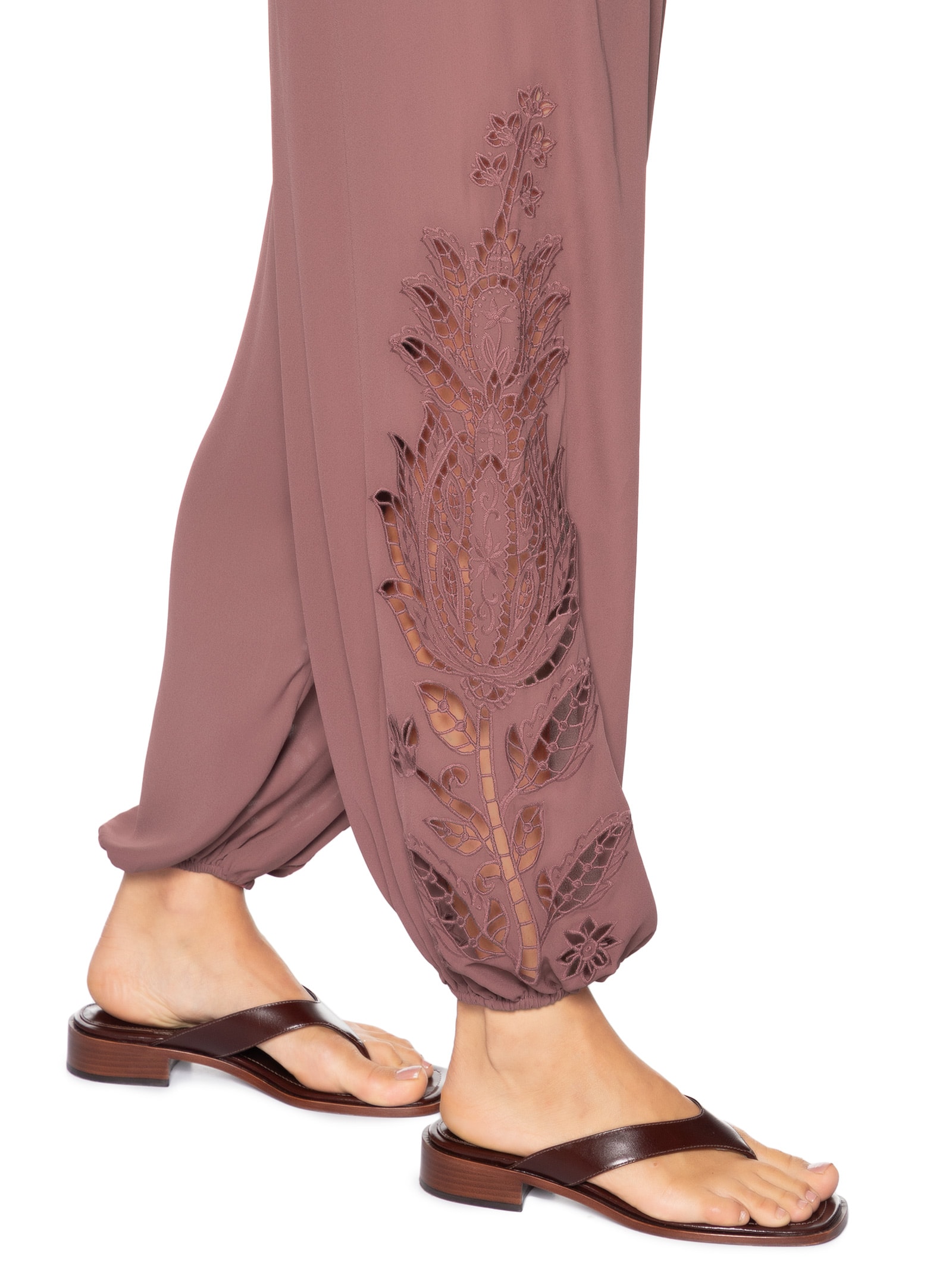 Calça Feminina Aladim Richelieu Tulipas Rosa Farm