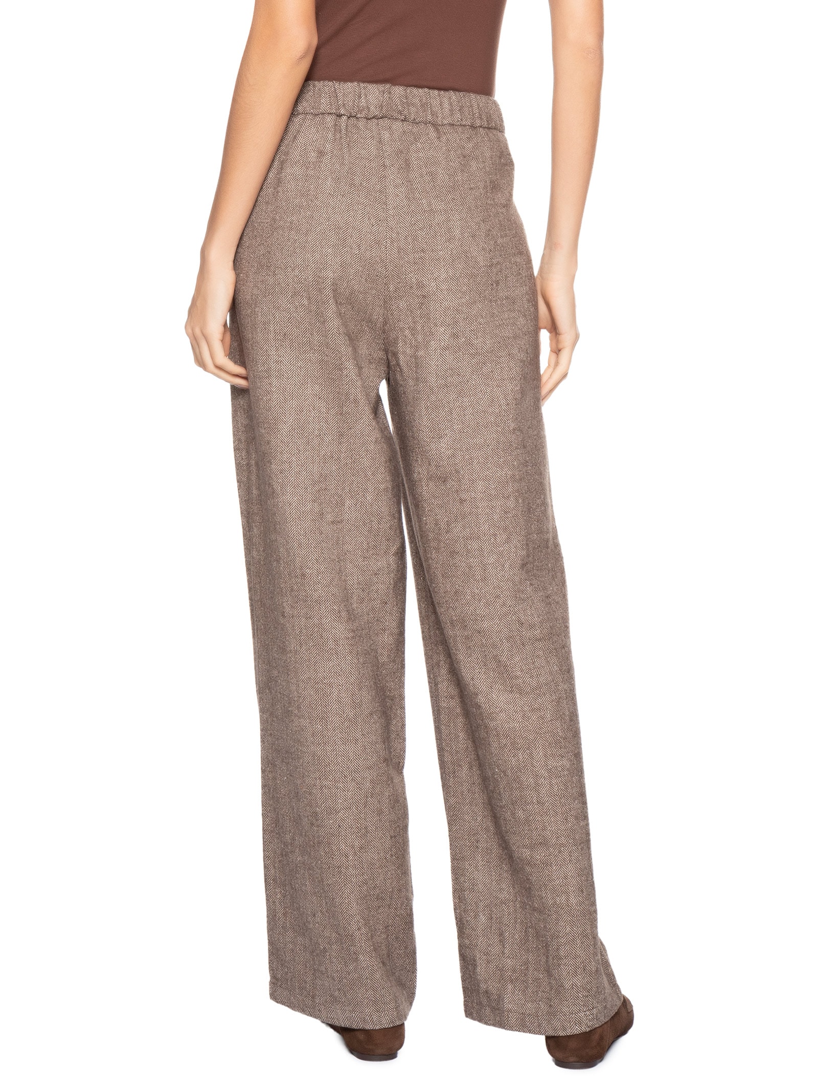 Calça Feminina Alfaiataria Bege Basiq