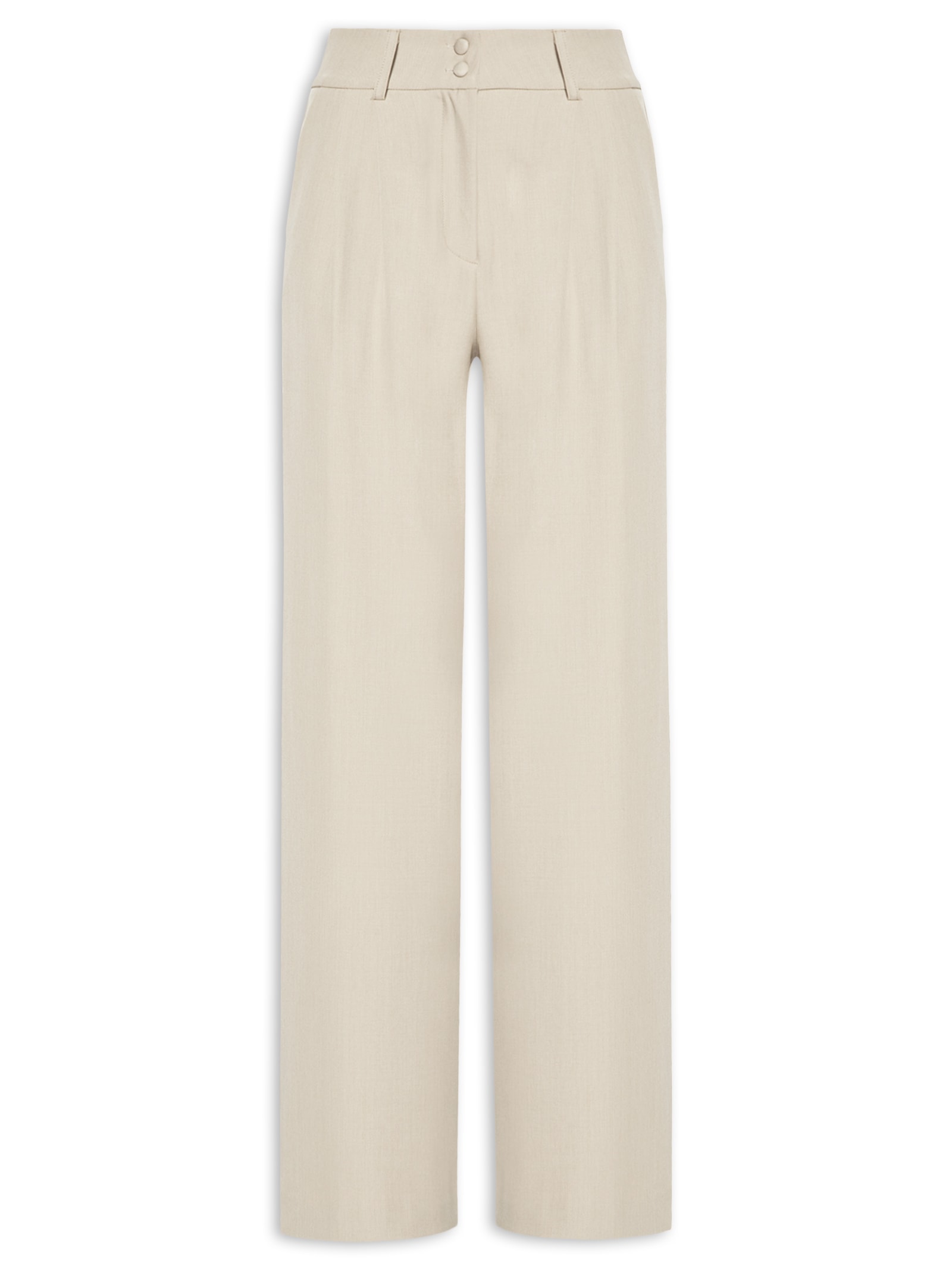 Calça Feminina Alfaiataria Bege Basiq