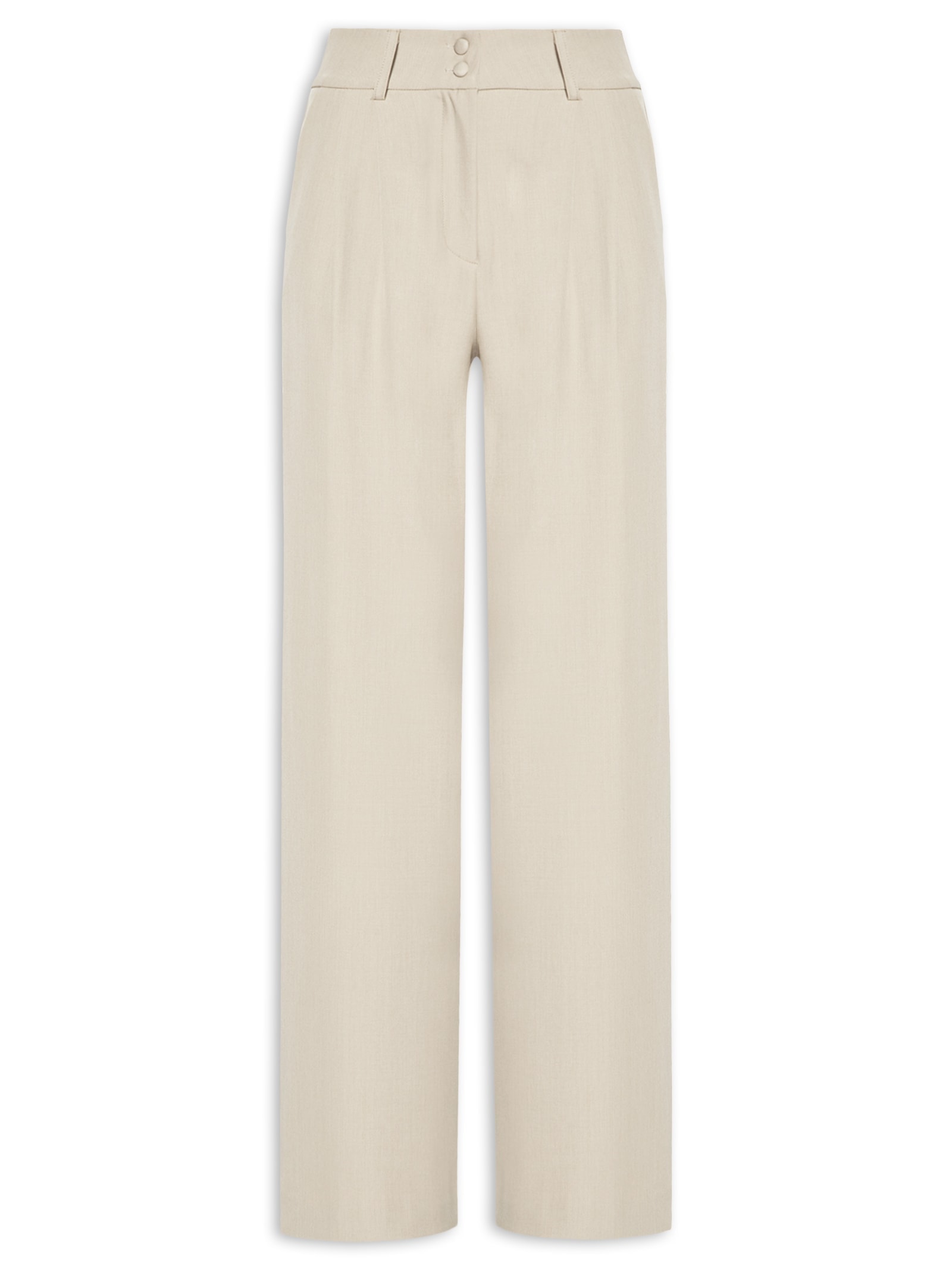 Calça Feminina Alfaiataria Bege Basiq