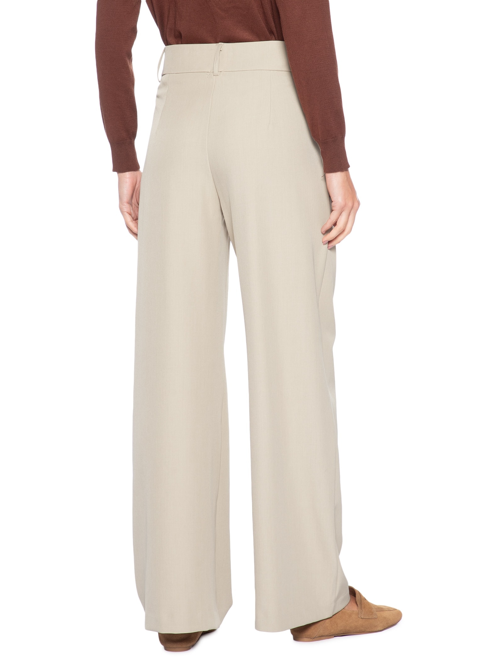 Calça Feminina Alfaiataria Bege Basiq