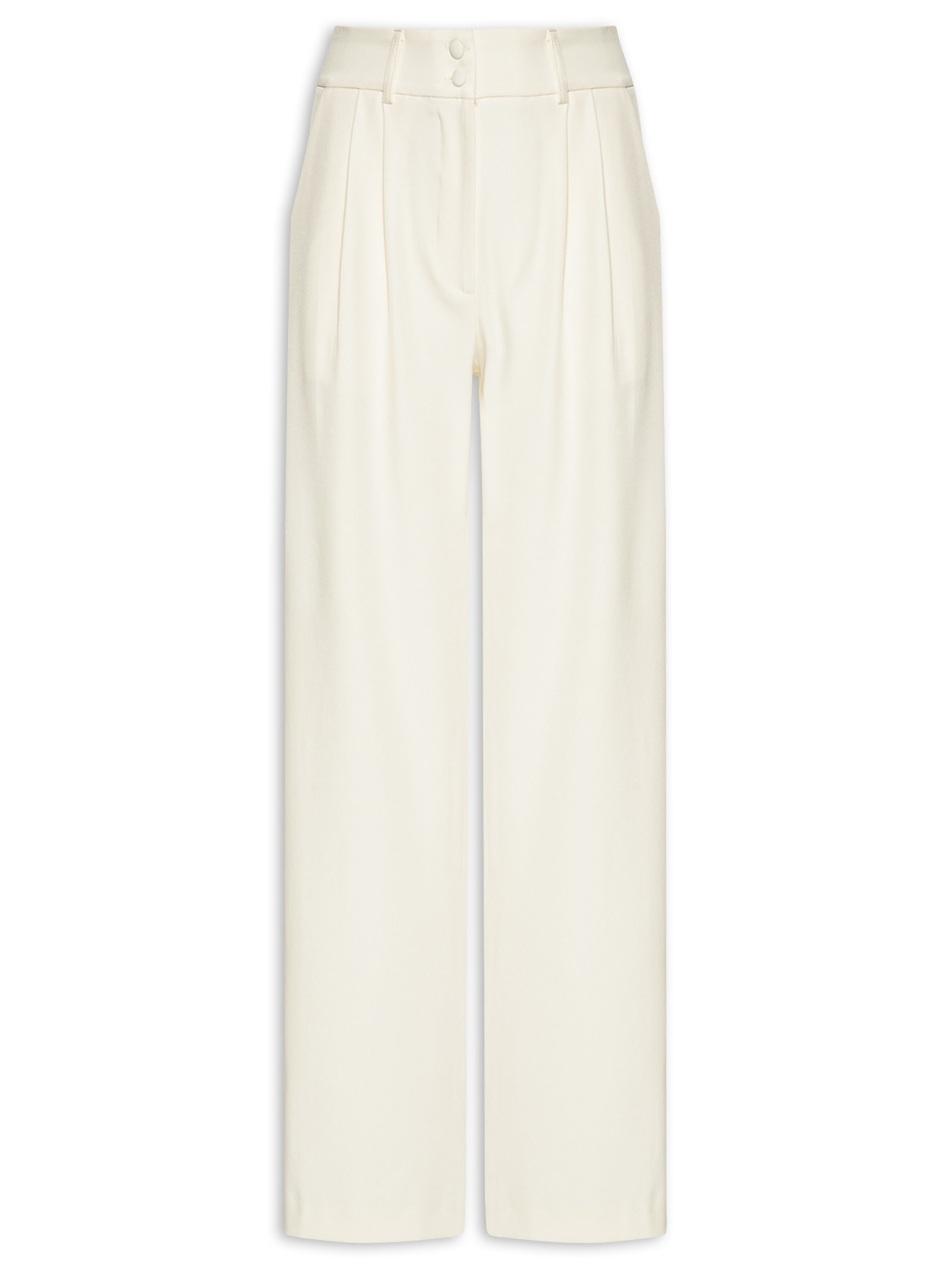Calça Feminina Alfaiataria Branco Basiq