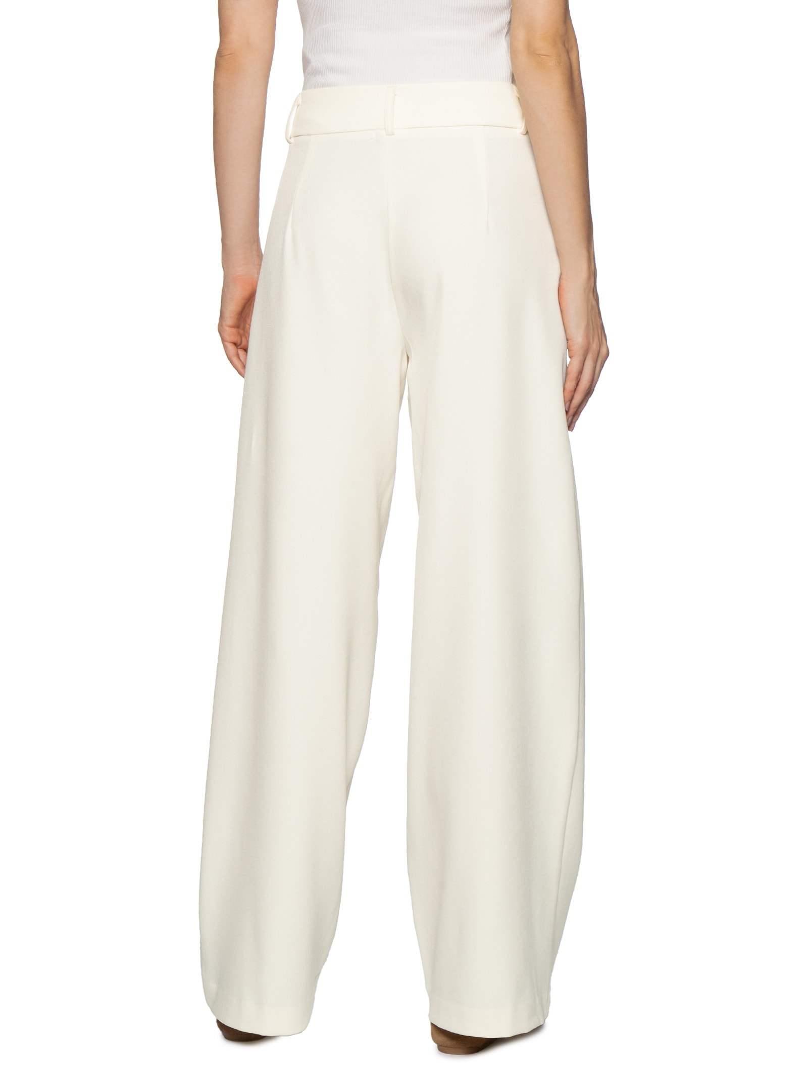 Calça Feminina Alfaiataria Branco Basiq