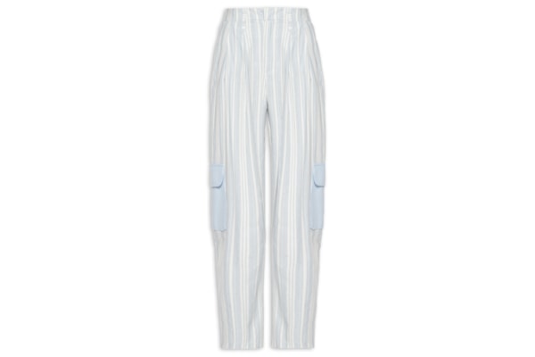 Calça Feminina Alfaiataria Cargo - Azul