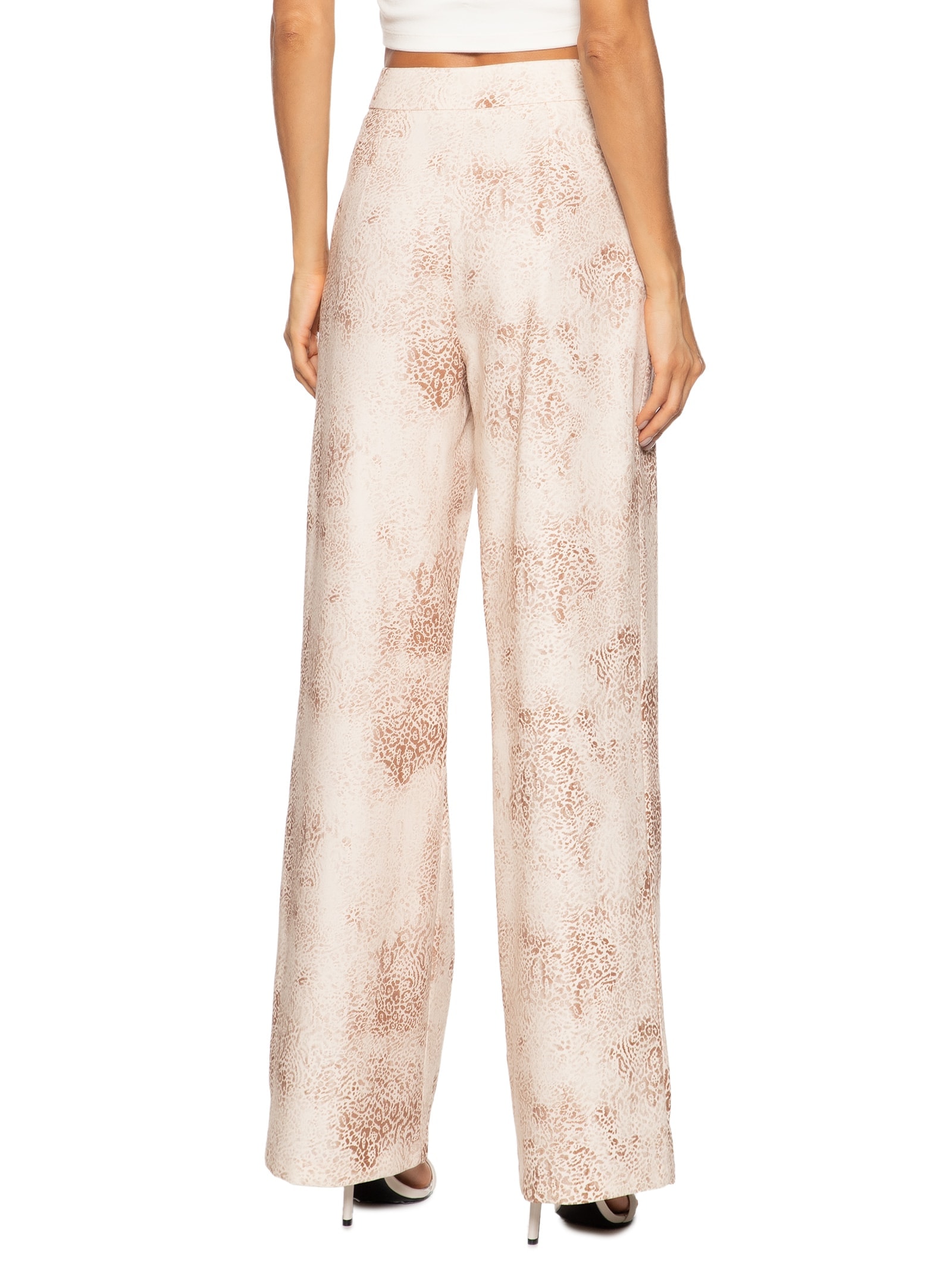 Calça Feminina Alfaiataria Cintura Alta Animal Print My Favorite Things