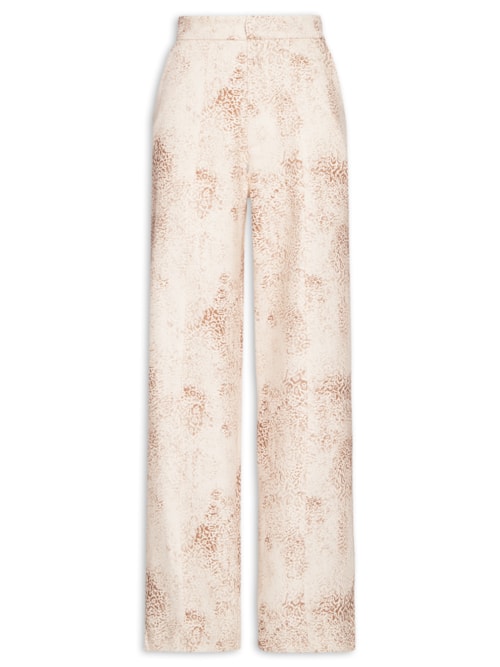 Calça Feminina Alfaiataria Cintura Alta - Animal Print
