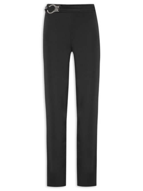 Calça Feminina Alfaiataria Cintura Alta – Preto