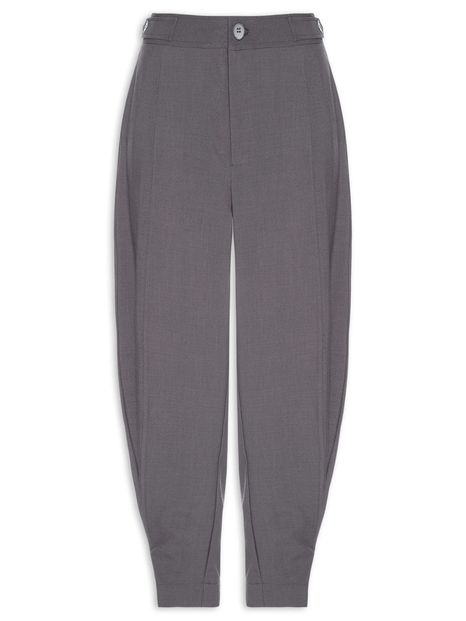 Calça Feminina Alfaiataria Cinza Market 33