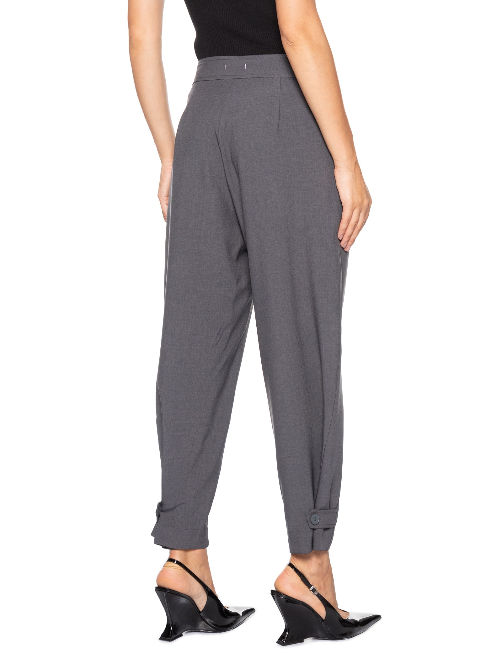 Calça Feminina Alfaiataria Cinza Market 33