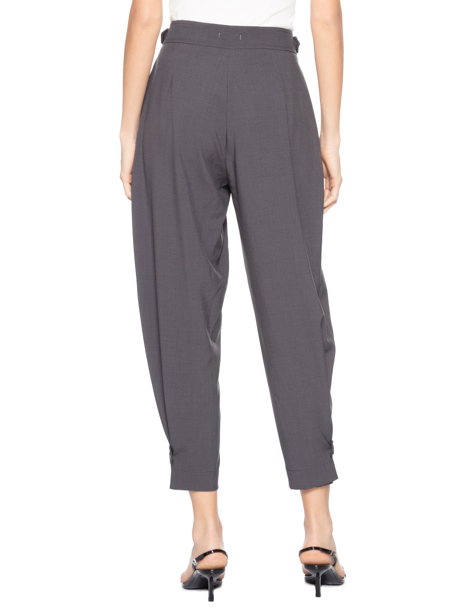 Calça Feminina Alfaiataria Cinza Market 33