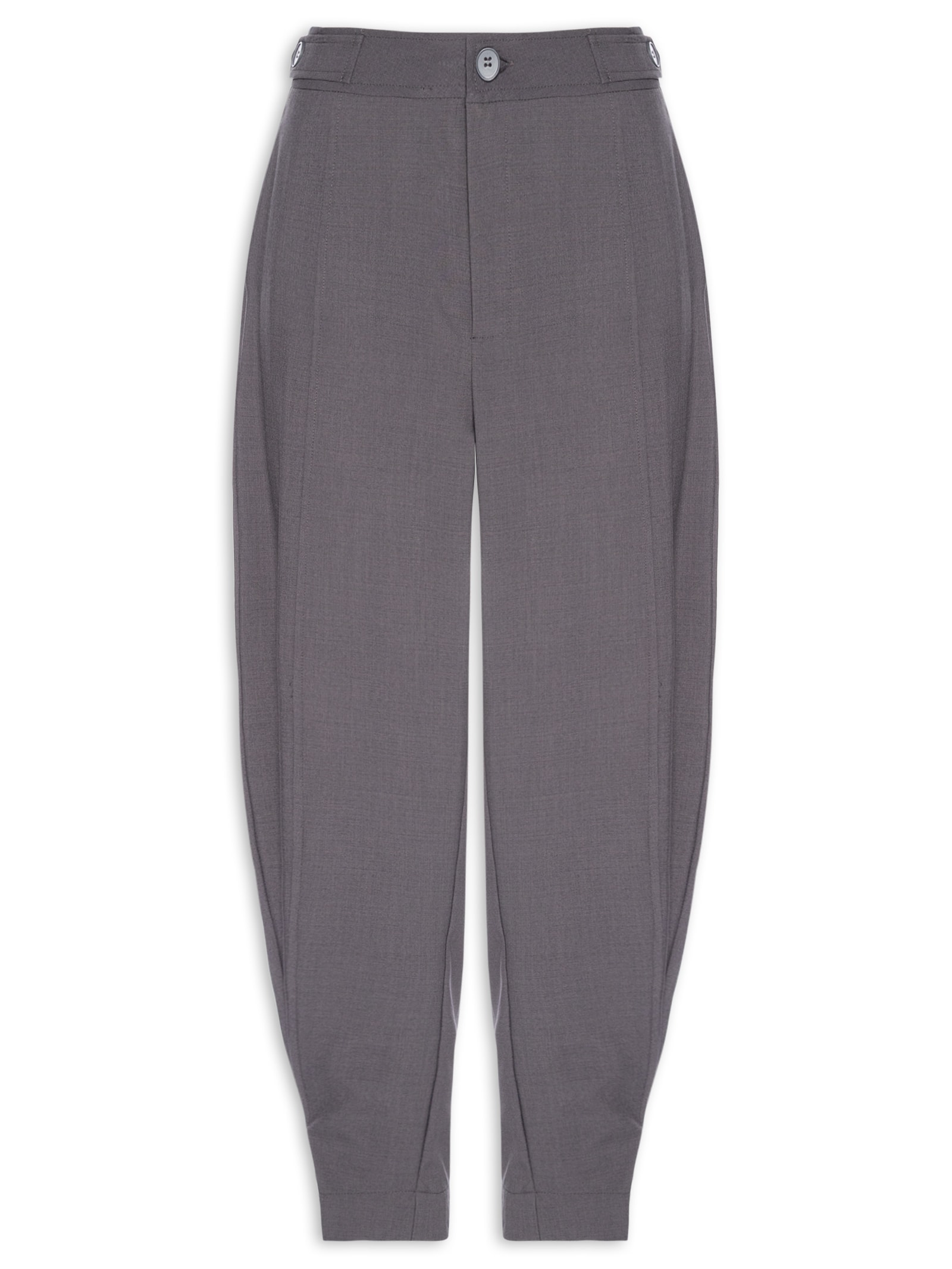 Calça Feminina Alfaiataria Cinza Market 33