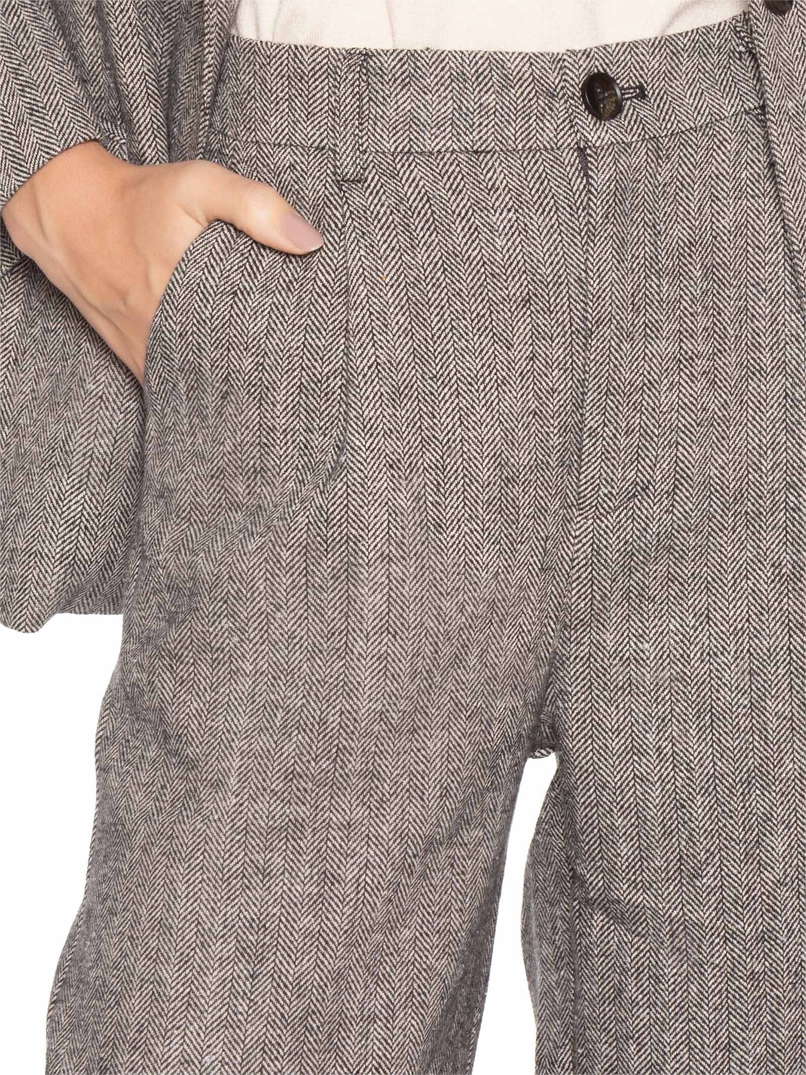 Calça Feminina Alfaiataria Cinza Basiq