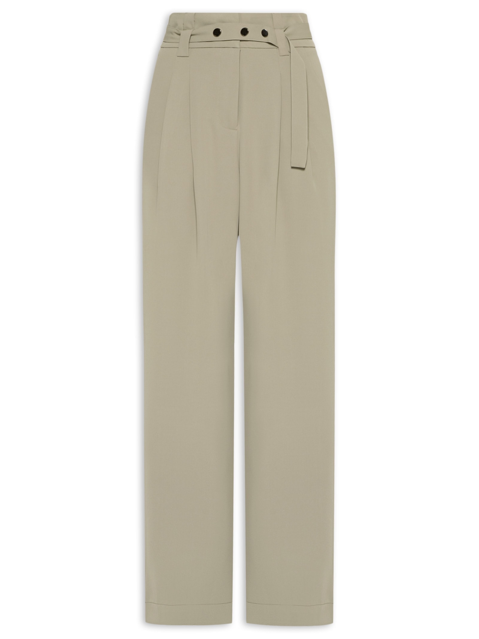 Calça Feminina Alfaiataria Com Cinto Cinza '2Essential