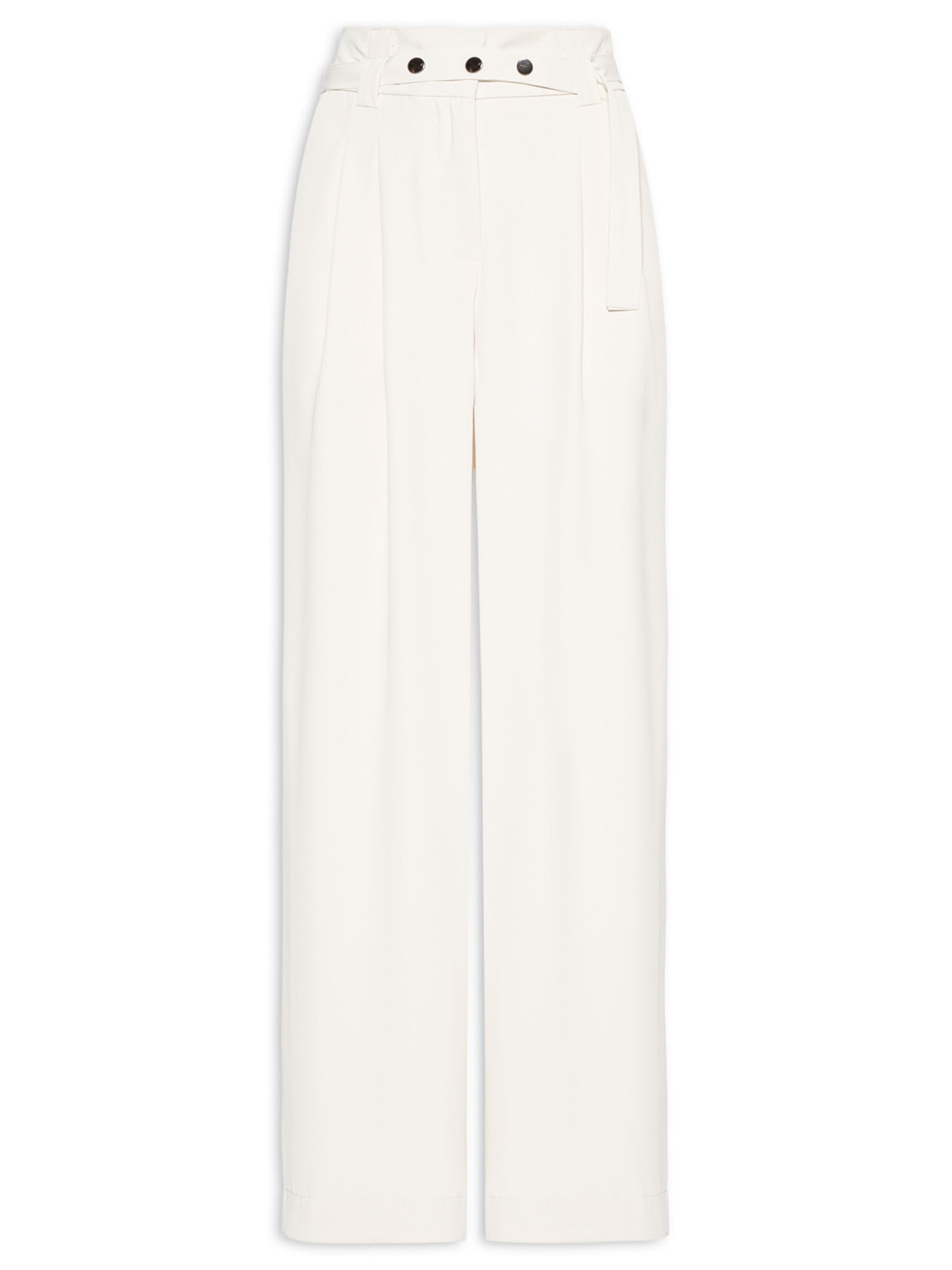 Calça Feminina Alfaiataria Com Cinto Off White '2Essential