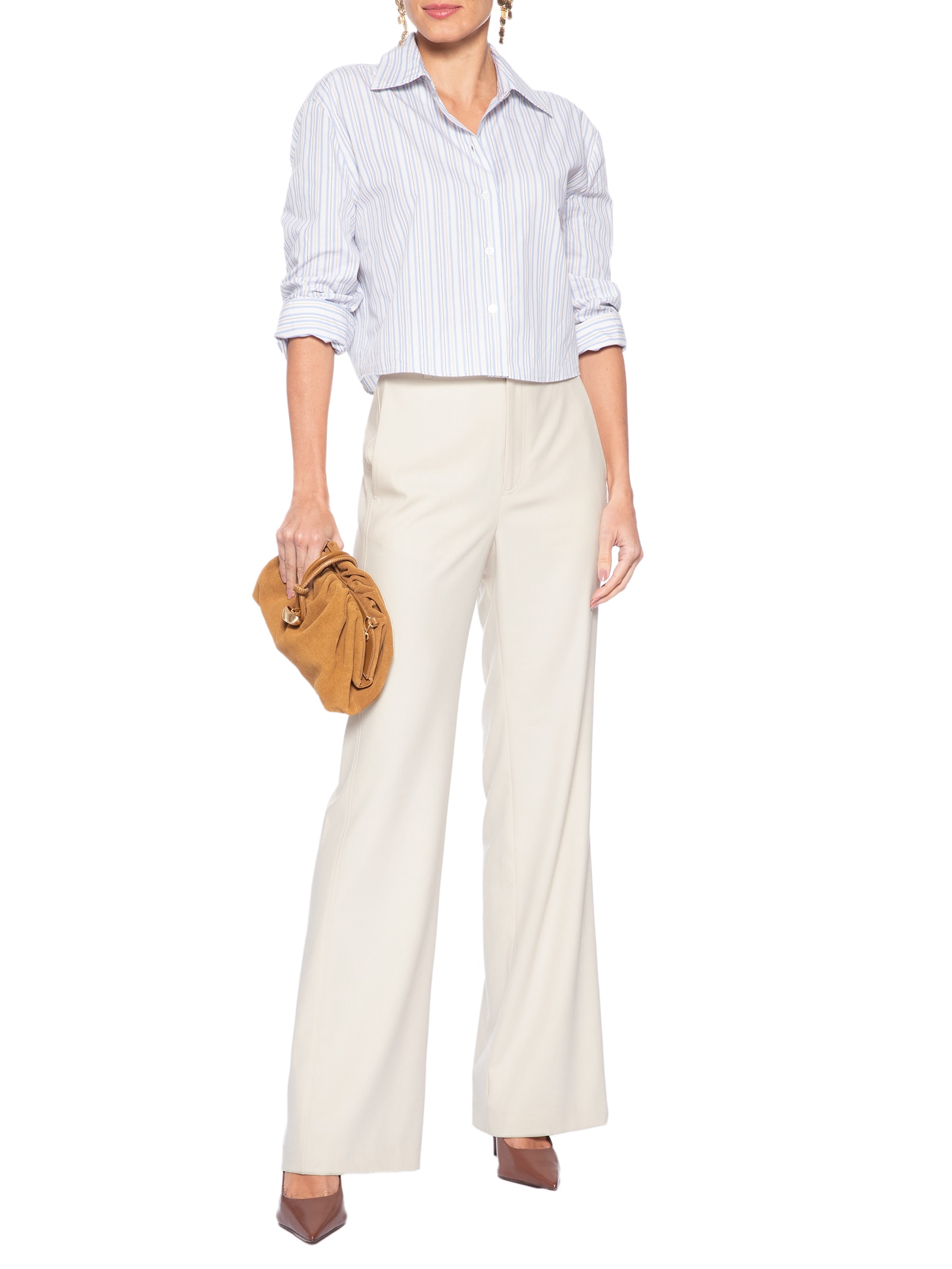 Calça Feminina Alfaiataria Cosmos Off White Animale
