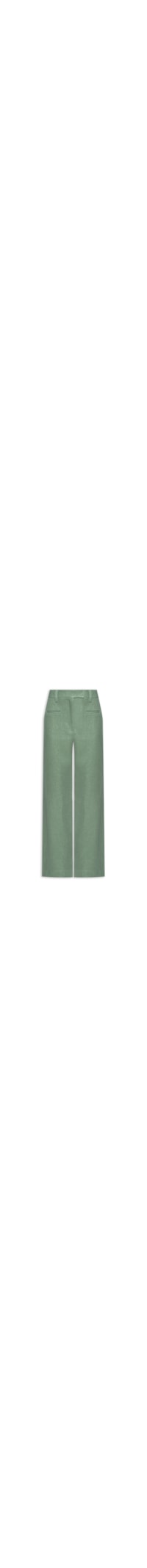 Calça Feminina Alfaiataria Linho Bolso Frontal - Verde
