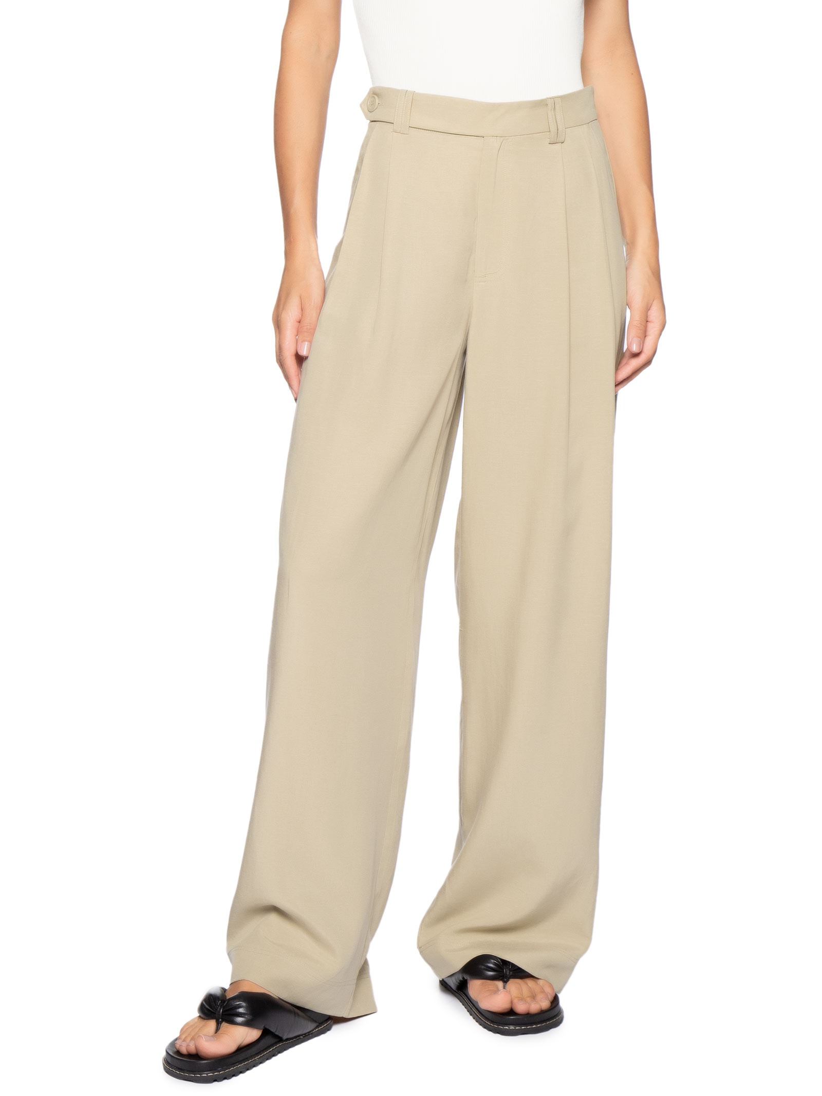 Calça Feminina Alfaiataria Marieta – Marrom Animale Jeans