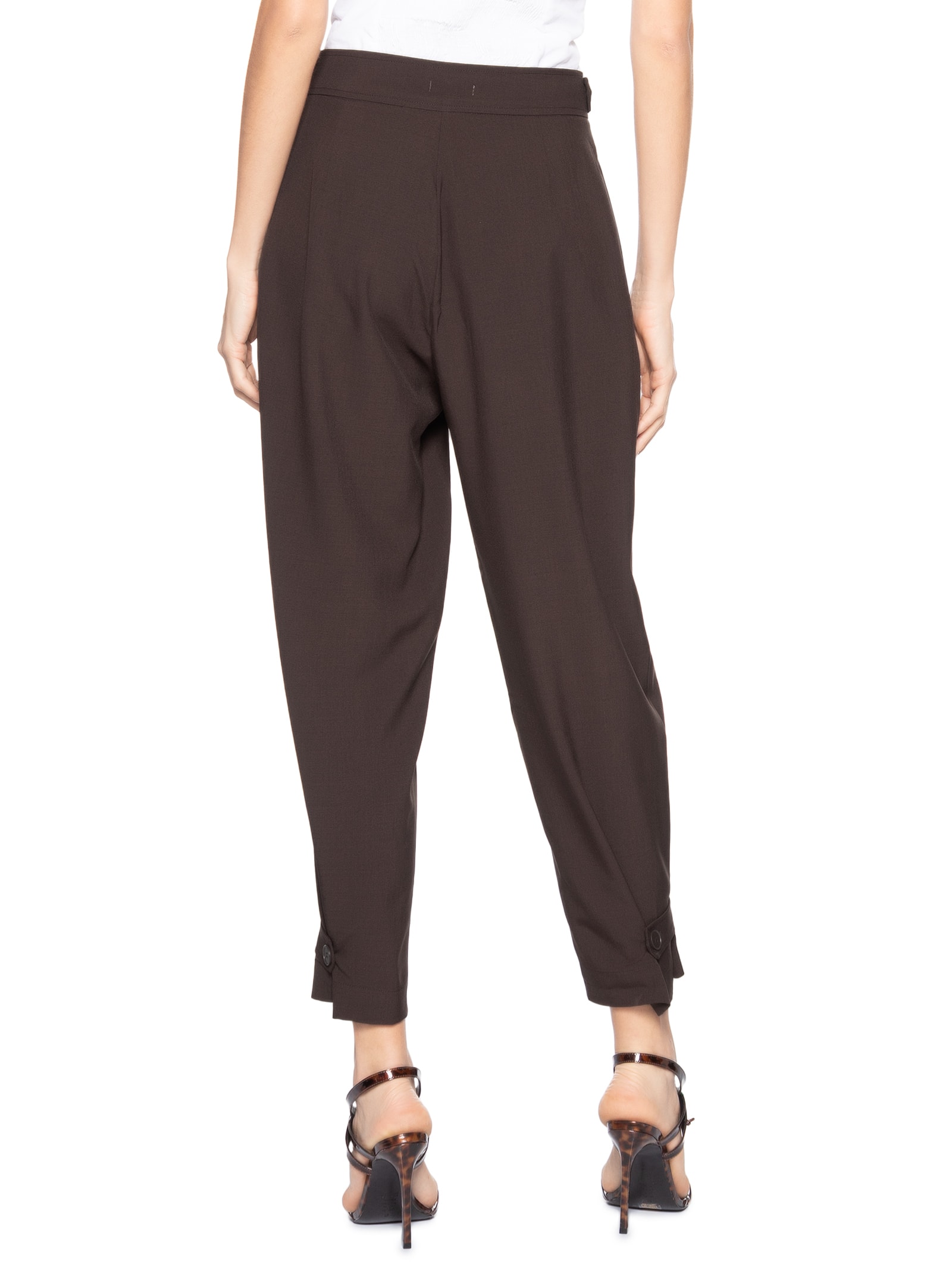 Calça Feminina Alfaiataria Marrom Market 33