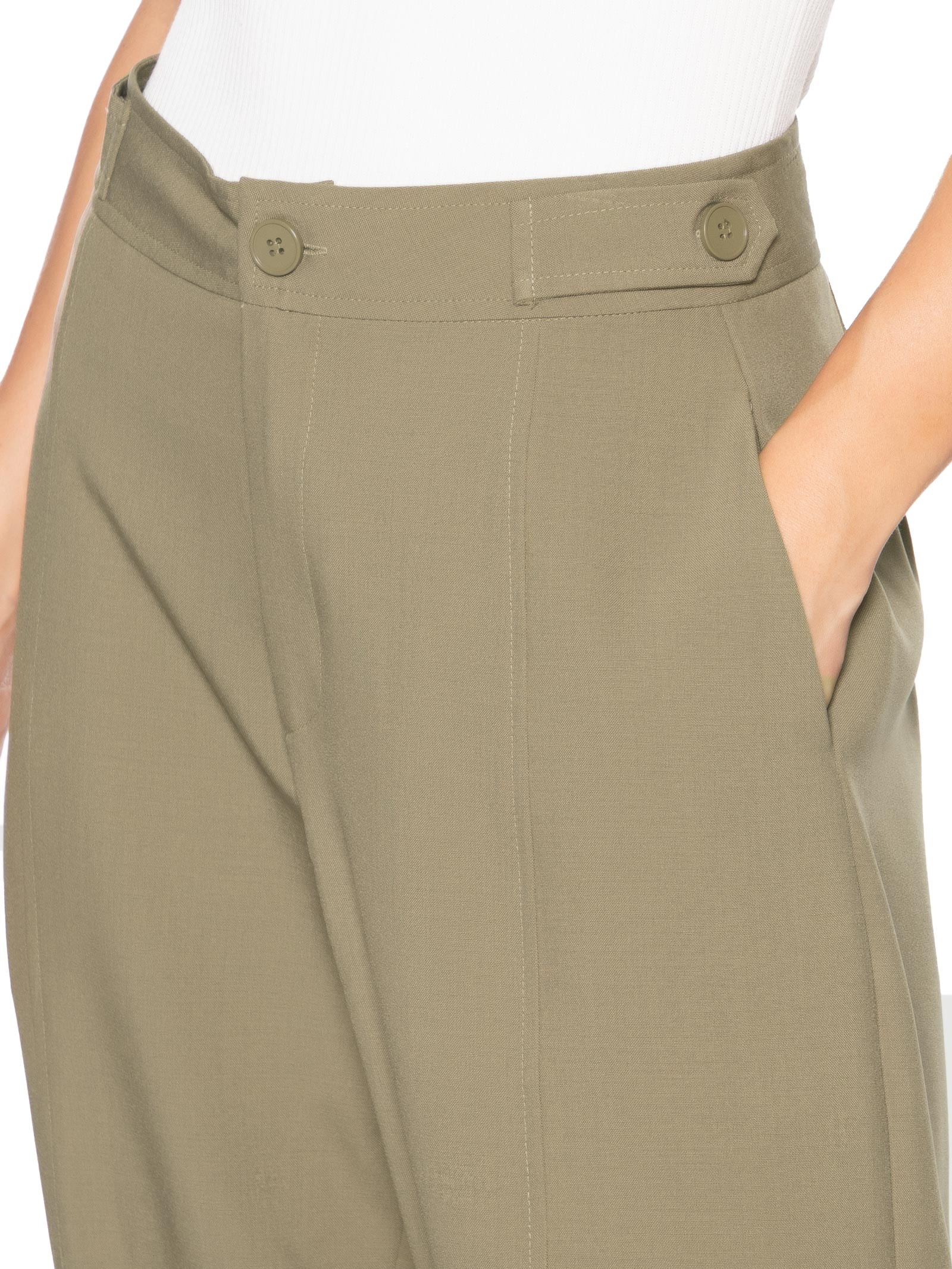 Calça Feminina Alfaiataria Marrom Market 33