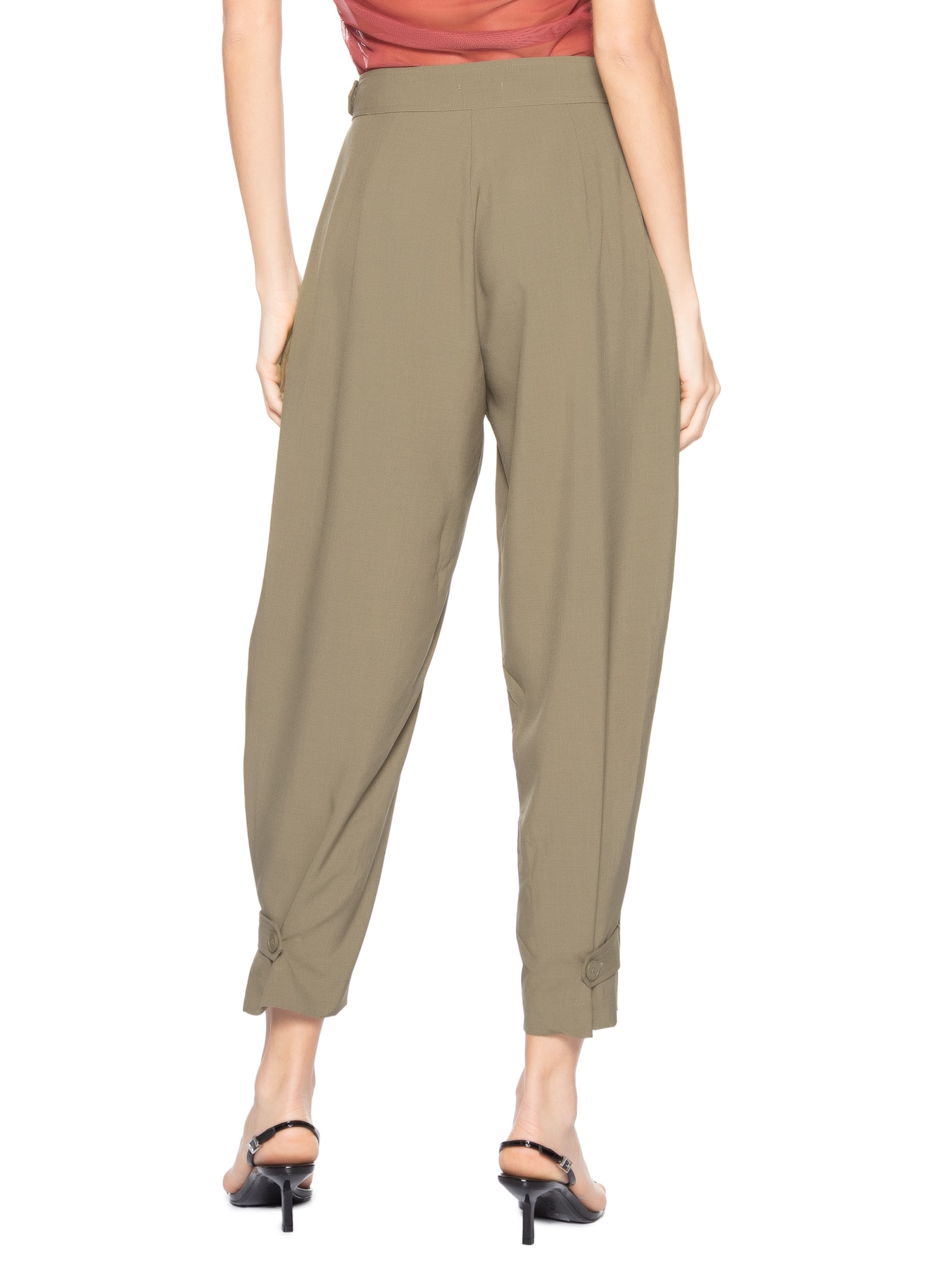 Calça Feminina Alfaiataria Marrom Market 33