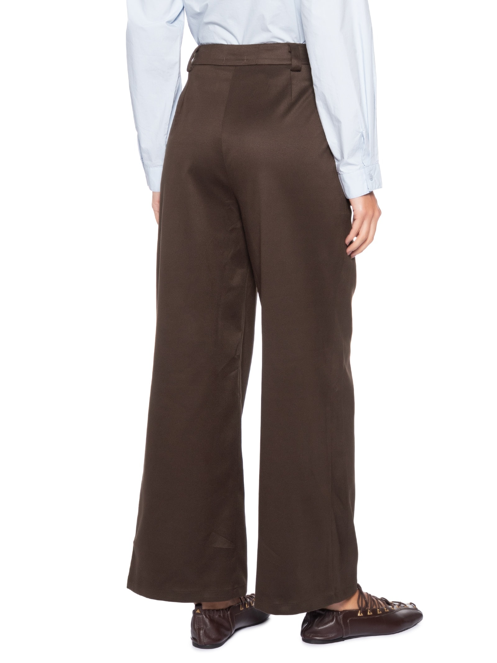 Calça Feminina Alfaiataria Marrom Market 33