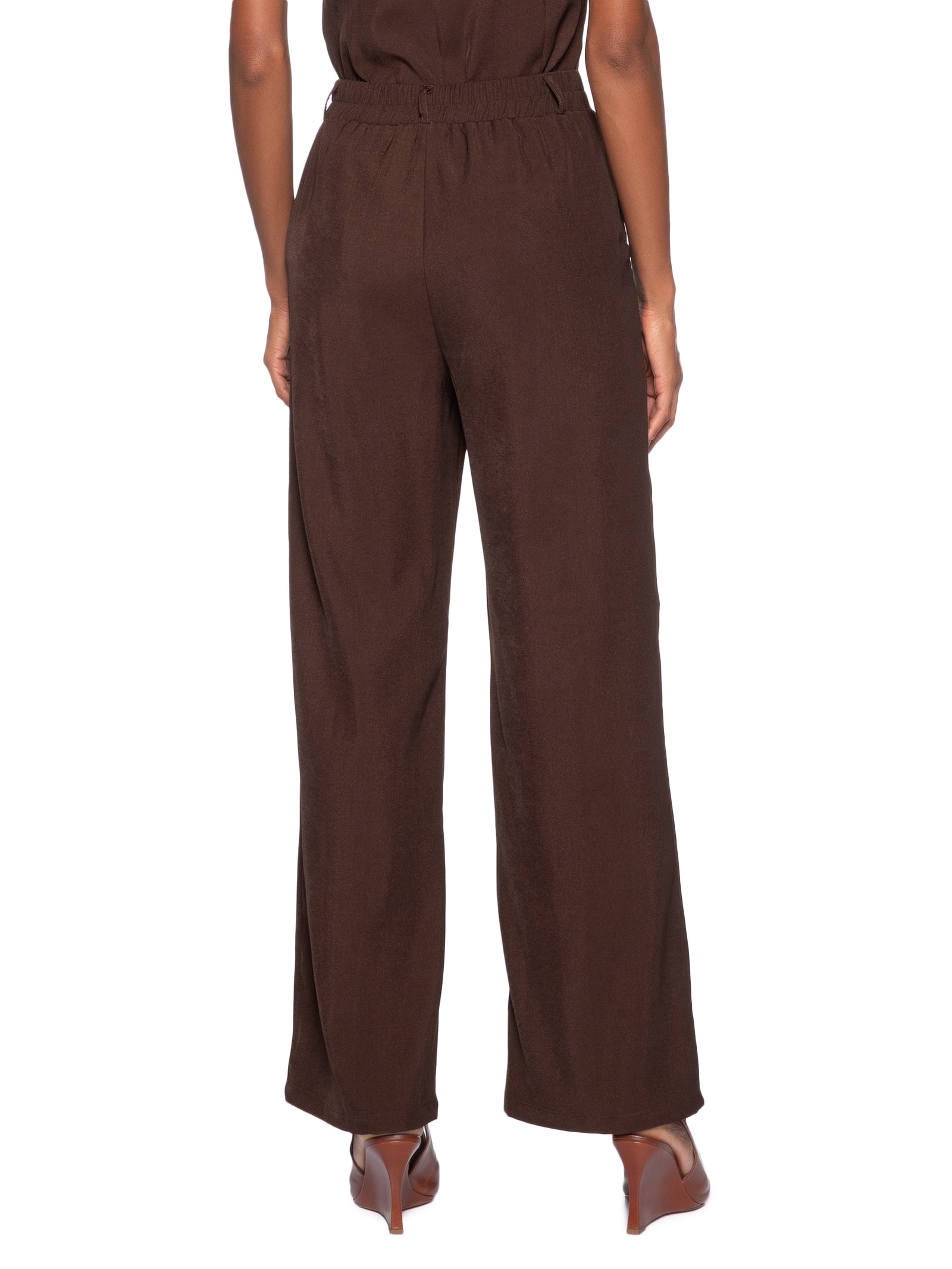 Calça Feminina Alfaiataria Marrom '2Essential