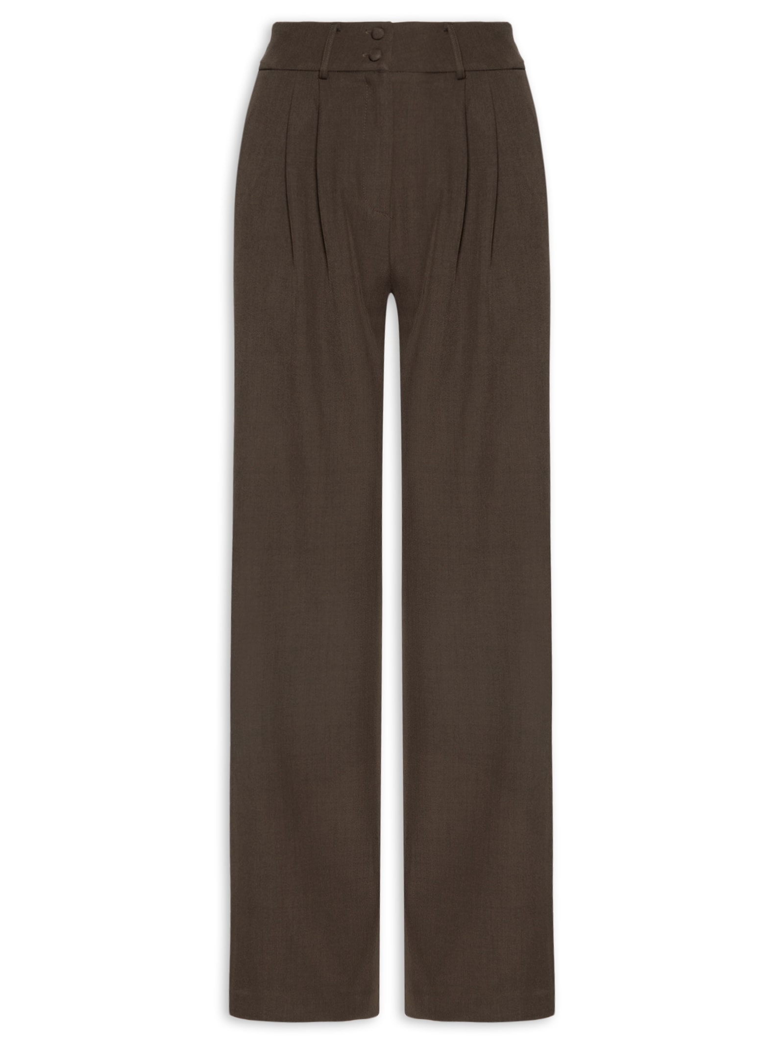 Calça Feminina Alfaiataria Marrom Basiq