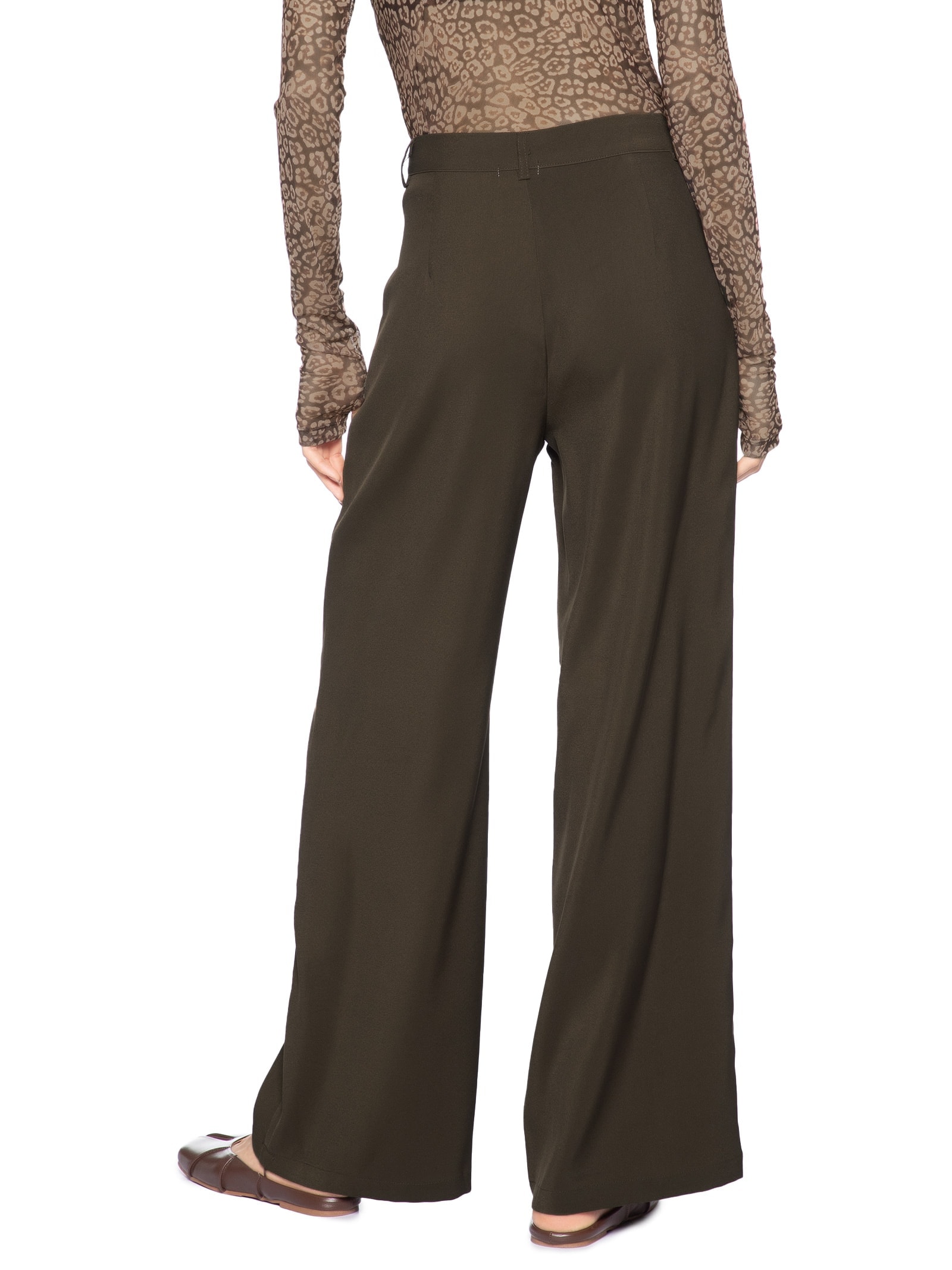 Calça Feminina Alfaiataria Marrom Market 33