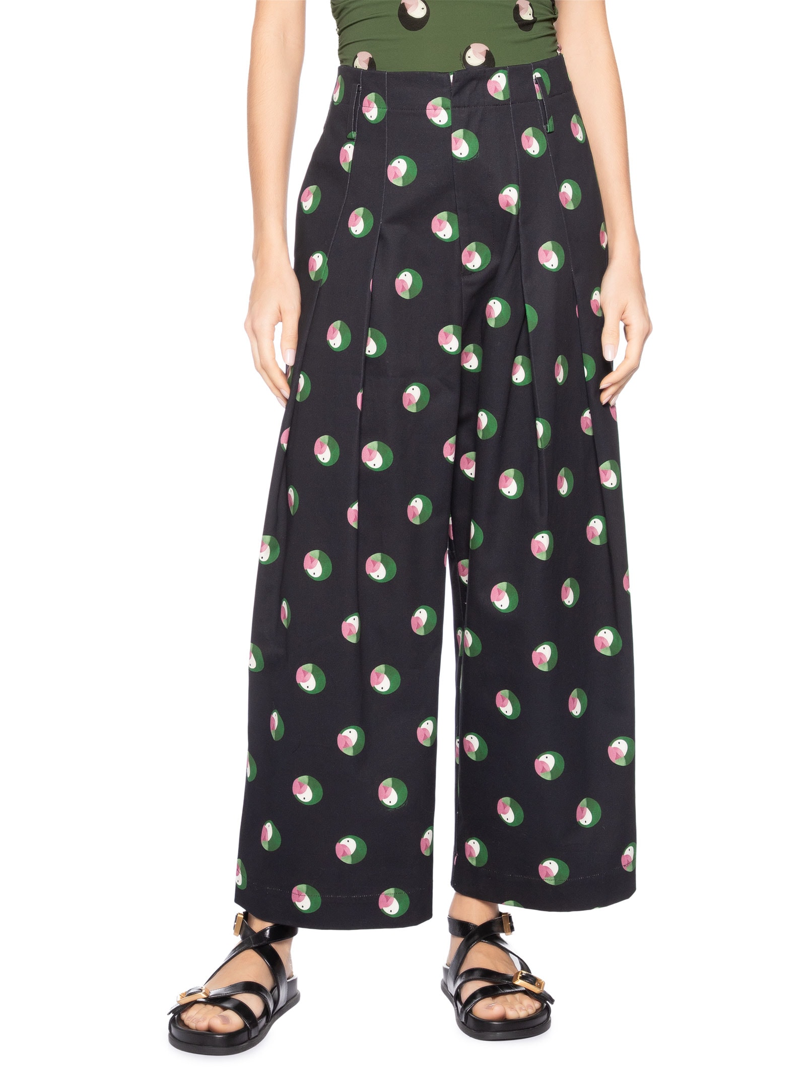 Calça Feminina Alfaiataria Poá Ararinha – Preto Farm