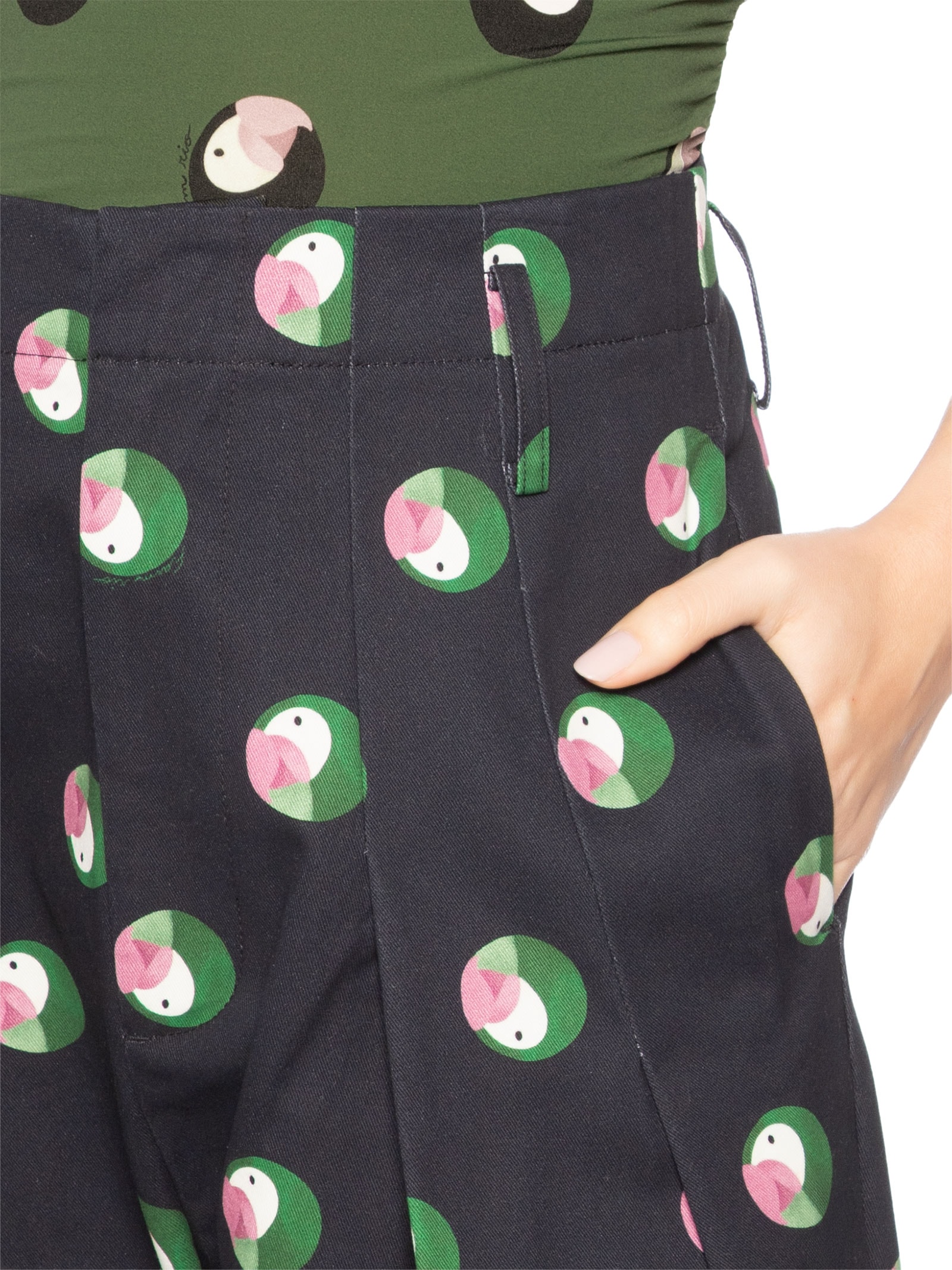 Calça Feminina Alfaiataria Poá Ararinha – Preto Farm