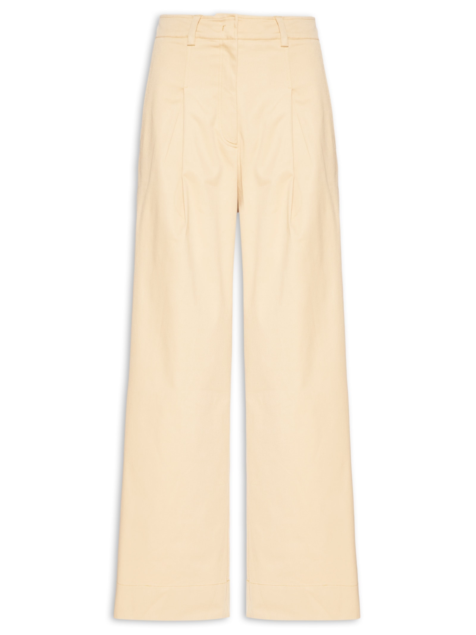 Calça Feminina Alfaiataria Pregas Amarelo Animale Jeans