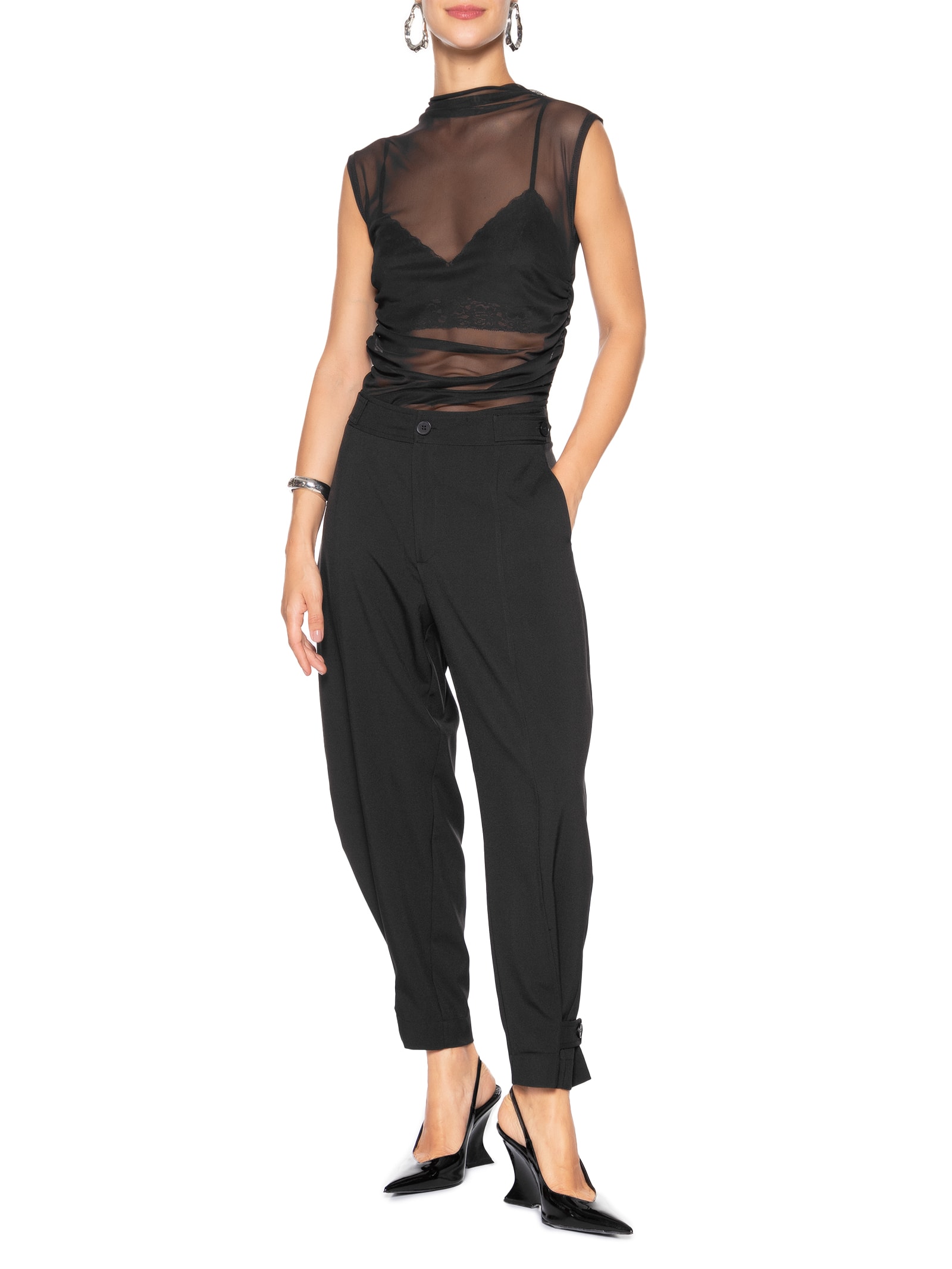 Calça Feminina Alfaiataria Preto Market 33