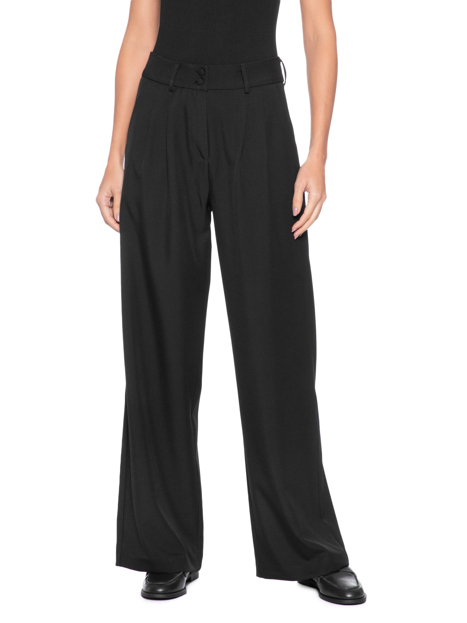 Calça Feminina Alfaiataria Preto Basiq